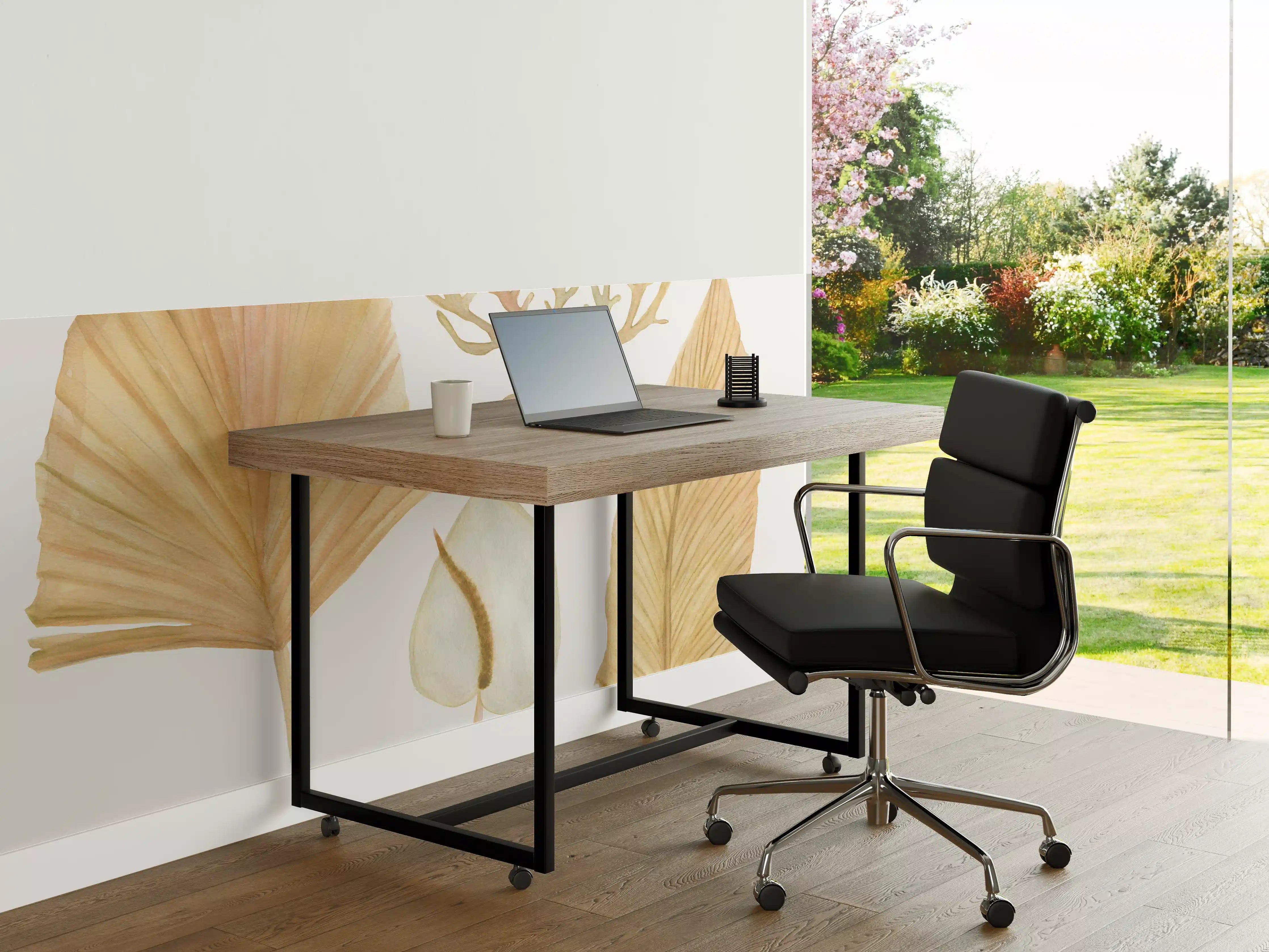 Büro Wandgestaltung - Aquarellmalerei - Verschiedene natürliche Blätter