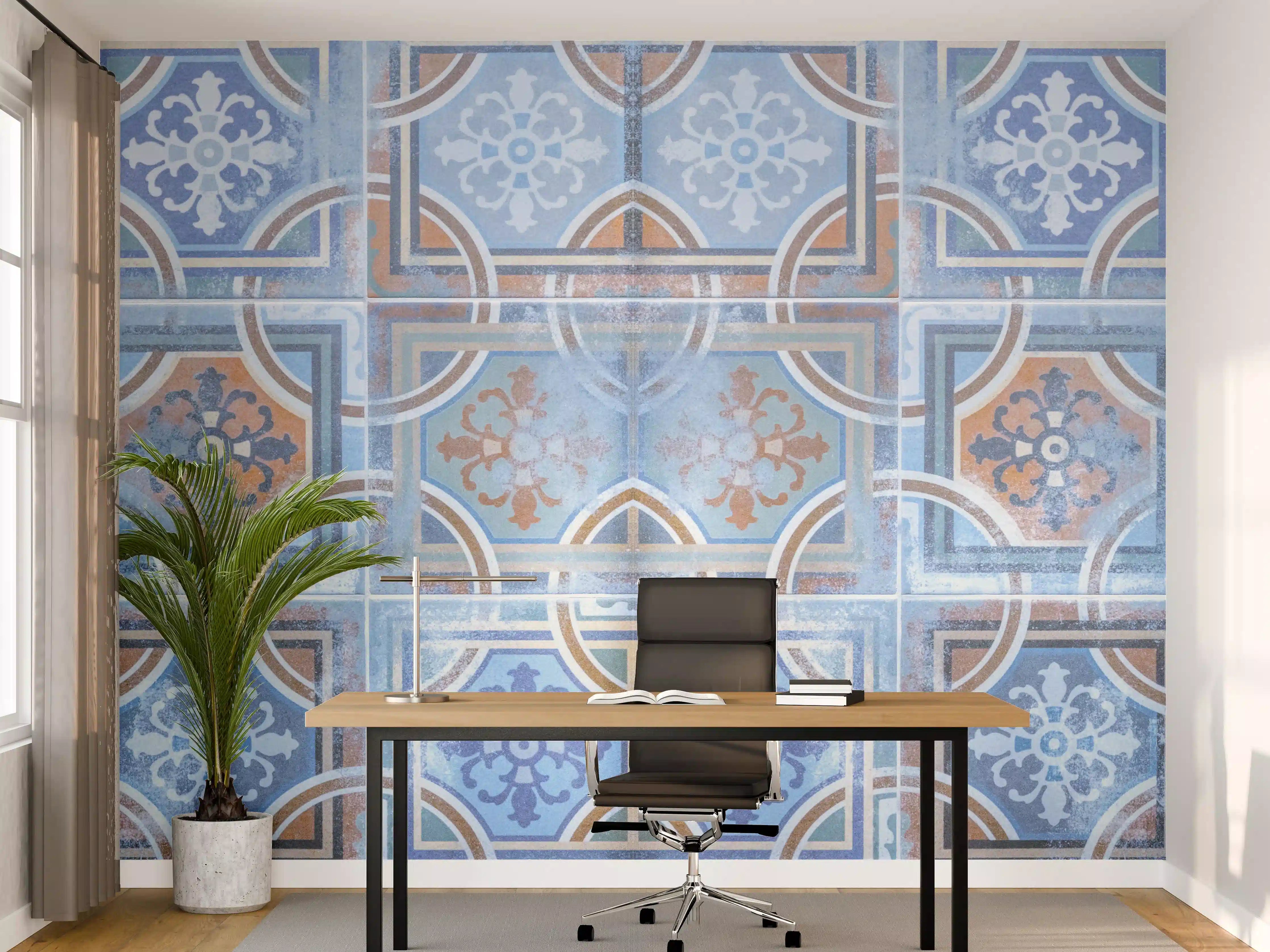 Büro Wandgestaltung - Arabische Fliesen Textur