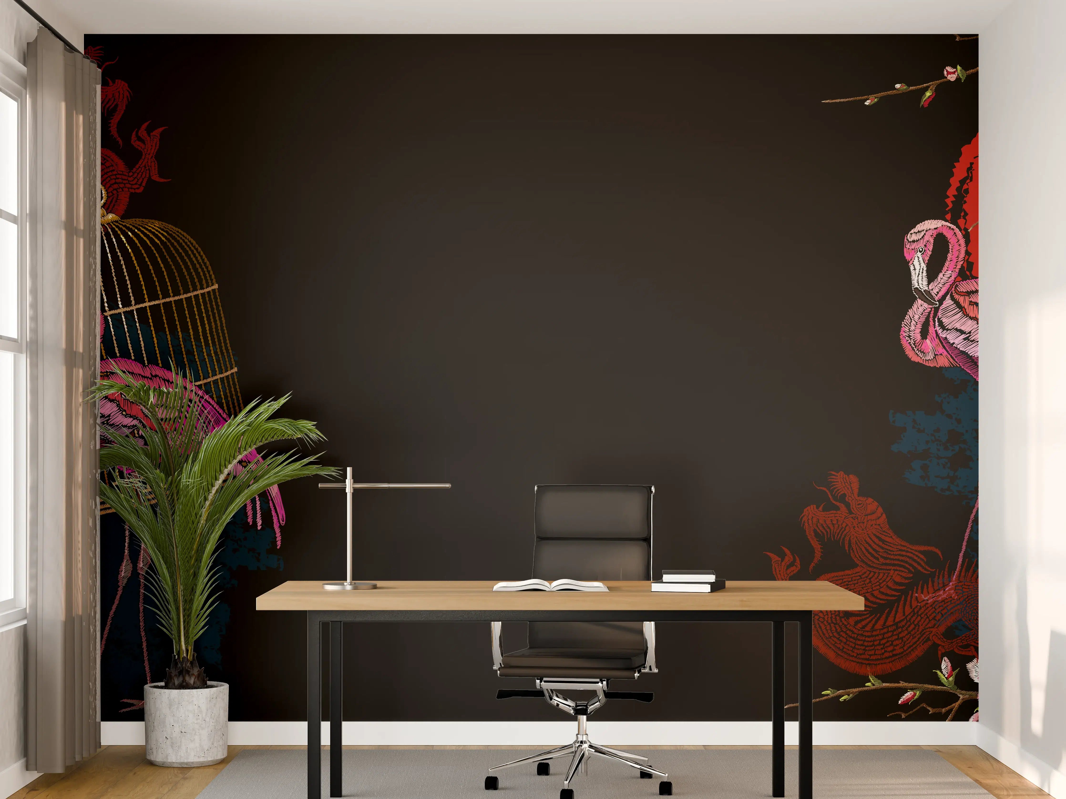 Büro Wandgestaltung - Asiatisches Drachen-Fan Banner