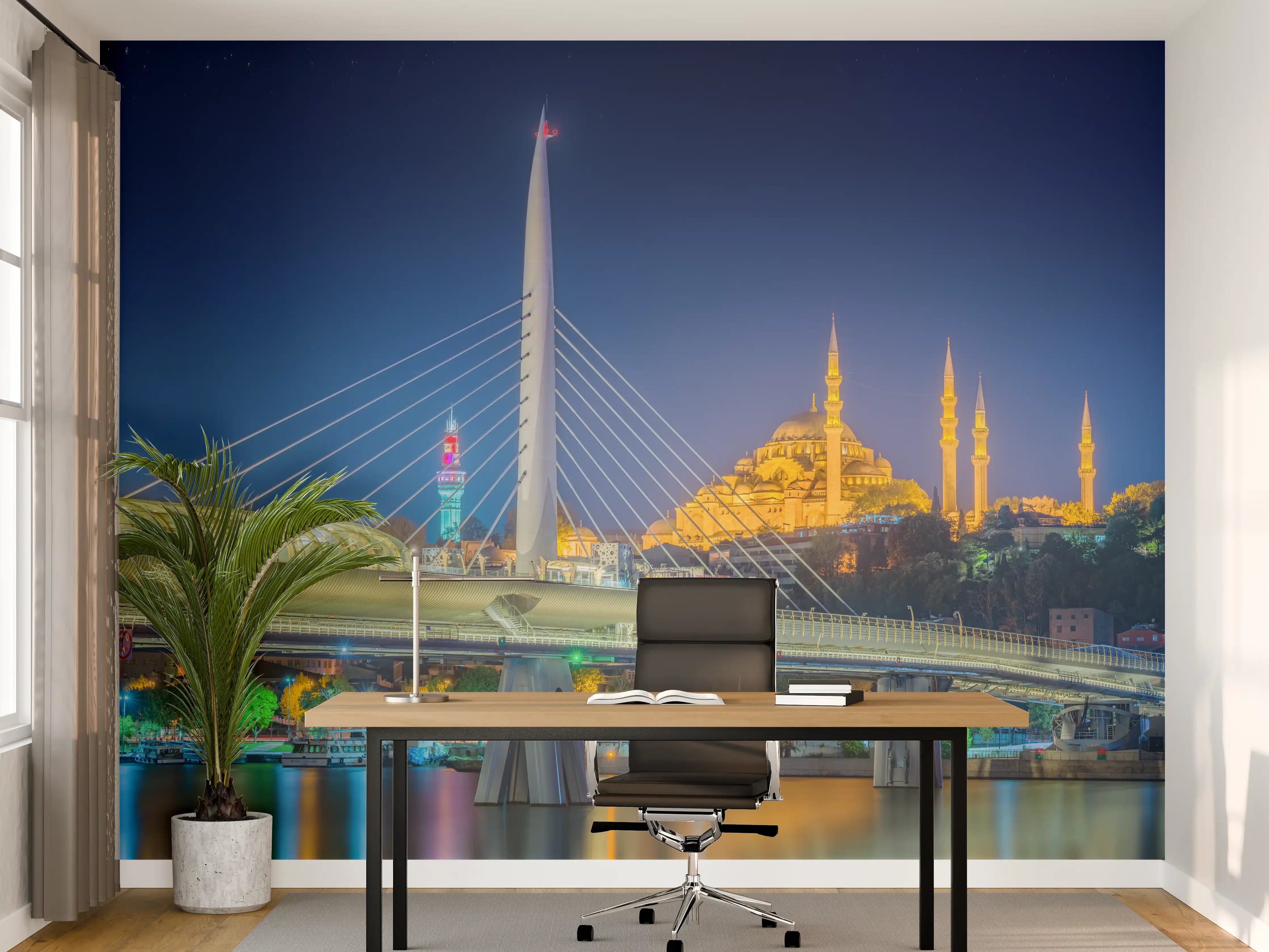 Büro Wandgestaltung - Atatürk-Brücke bei Nacht - Istanbul