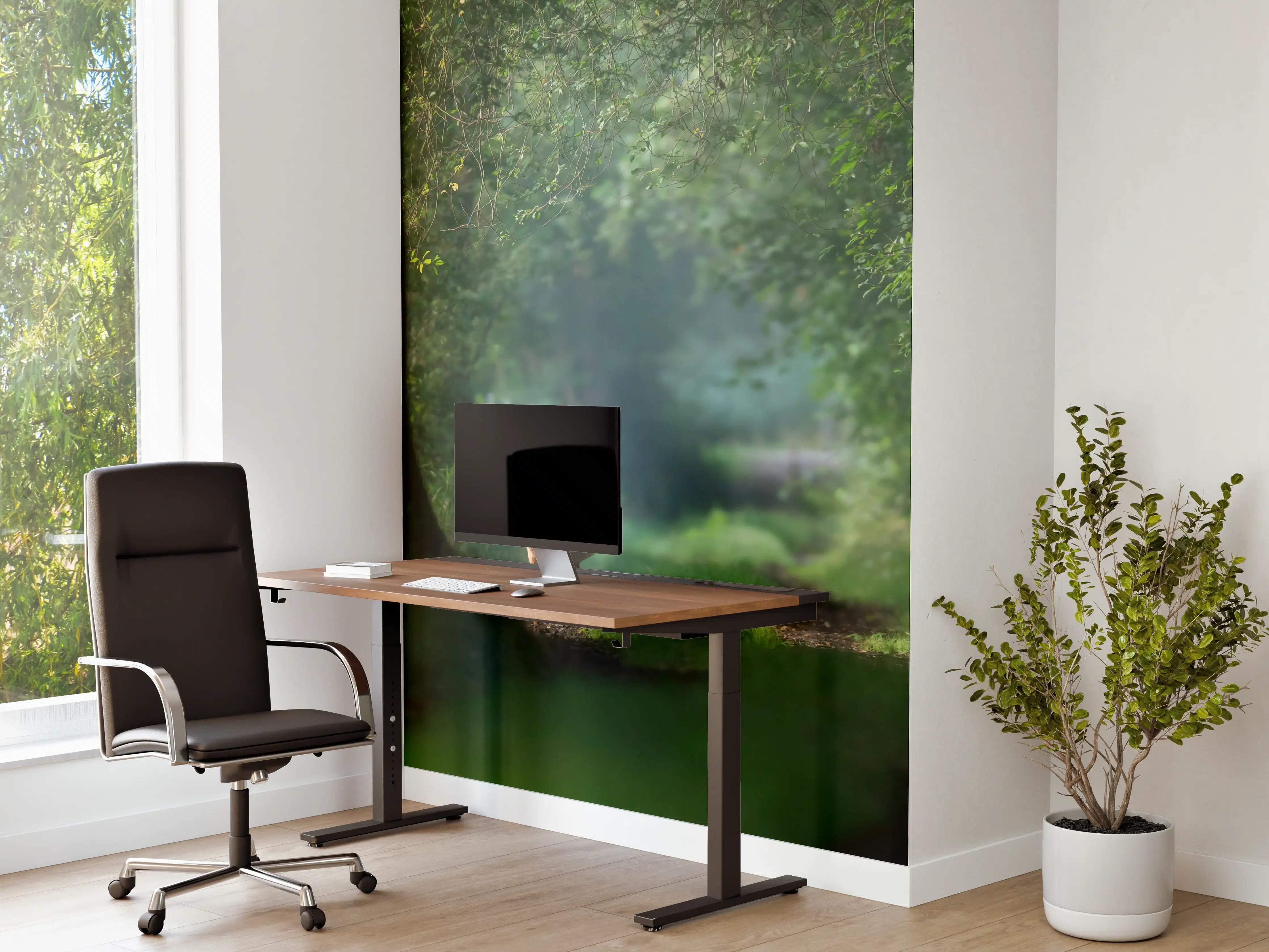 Büro Wandgestaltung - Aufmerksames Rehwild im Wald