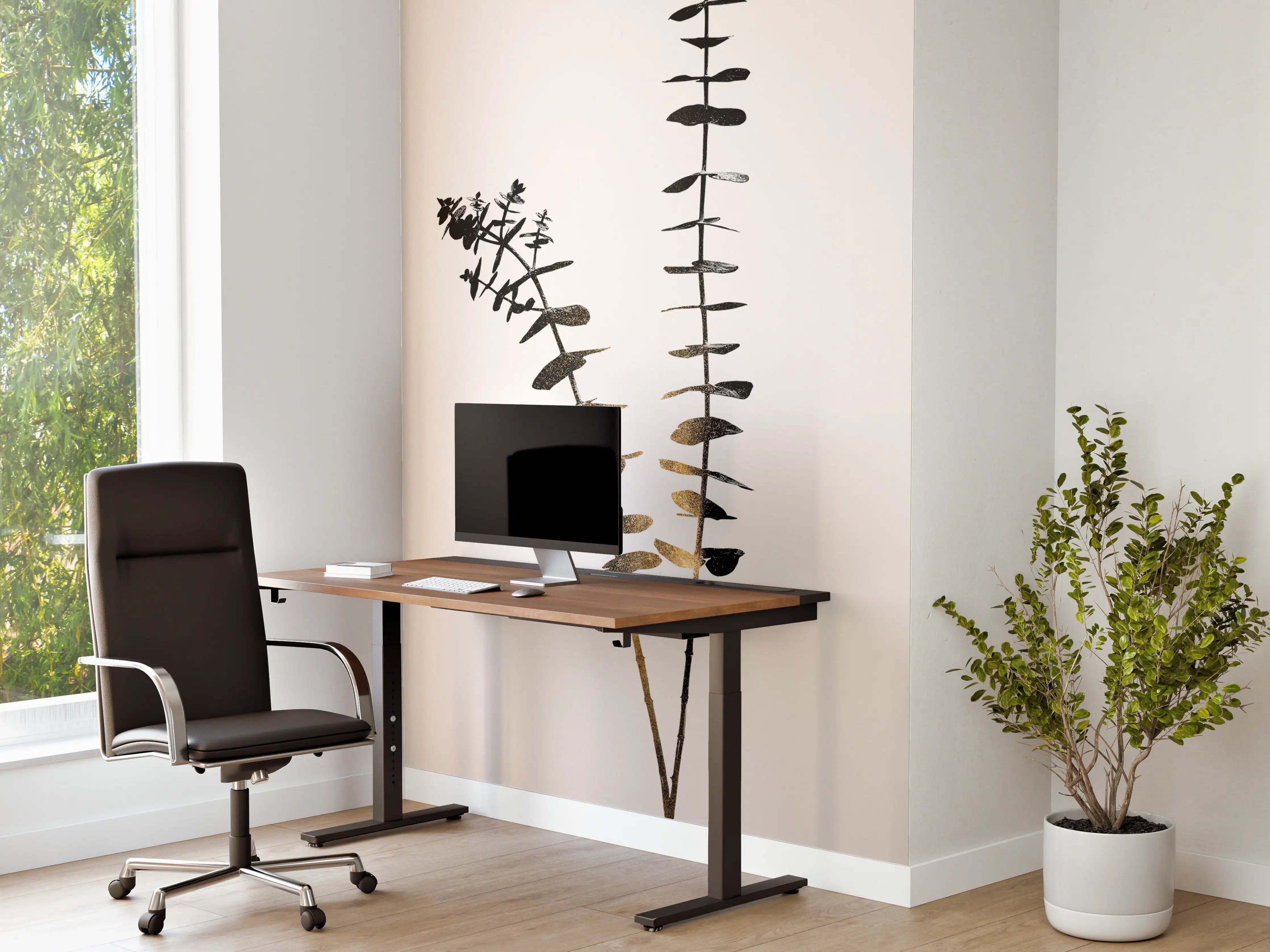 Büro Wandgestaltung - Aukalyptus Pflanze - Grafik