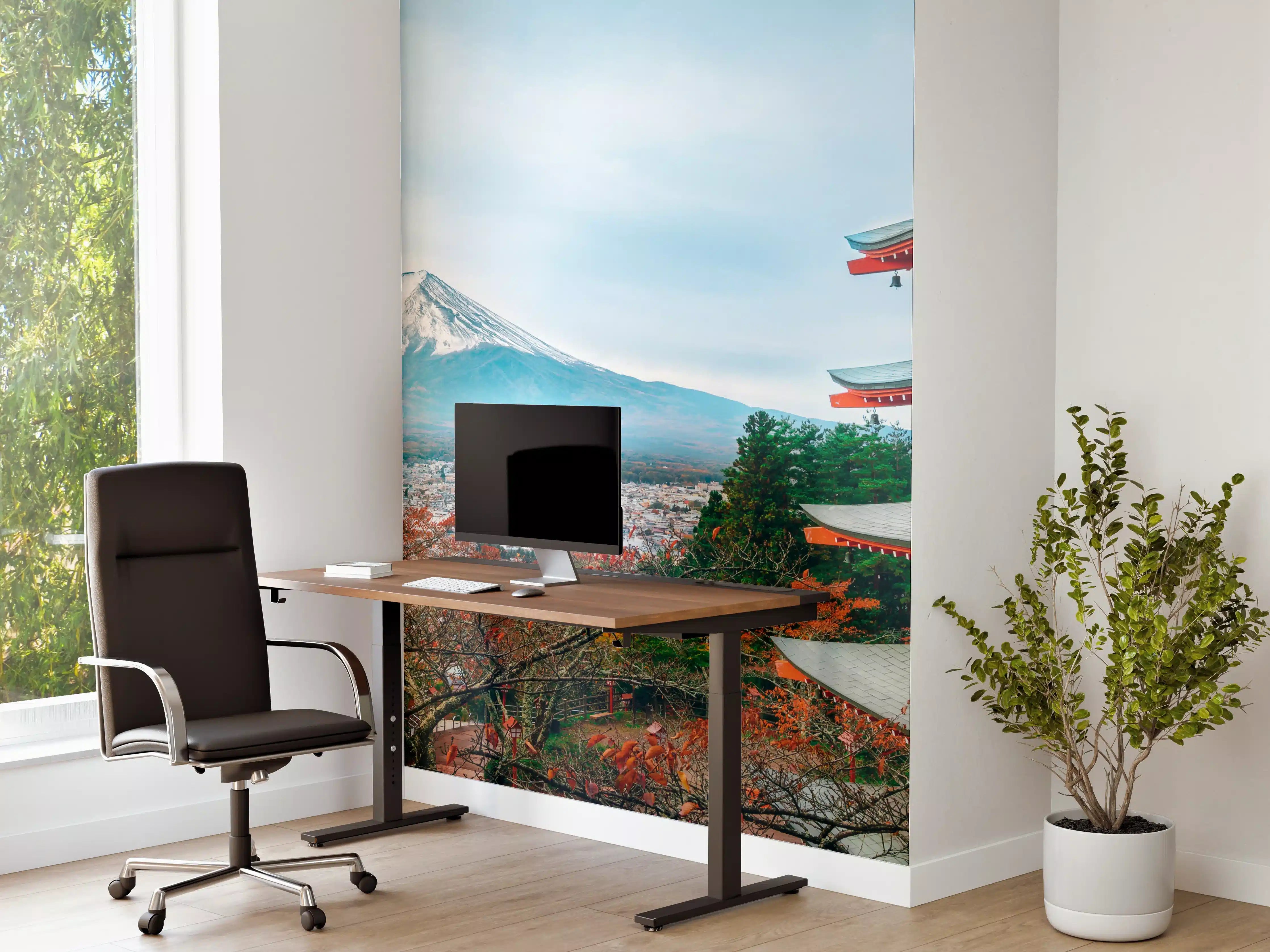 Büro Wandgestaltung - Aussicht auf Berg Fuji
