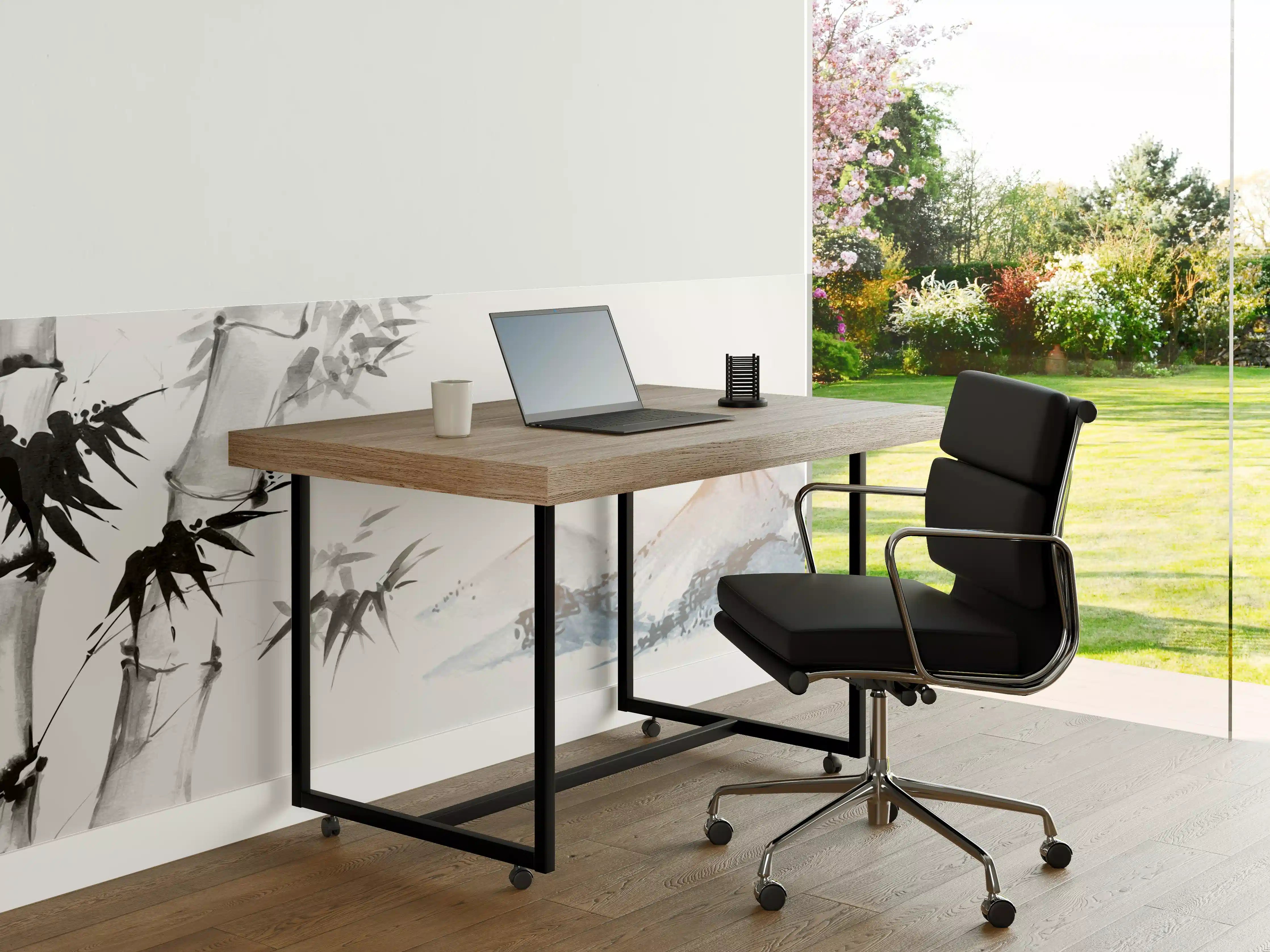 Büro Wandgestaltung - Bambus Malerei Berglandschaft