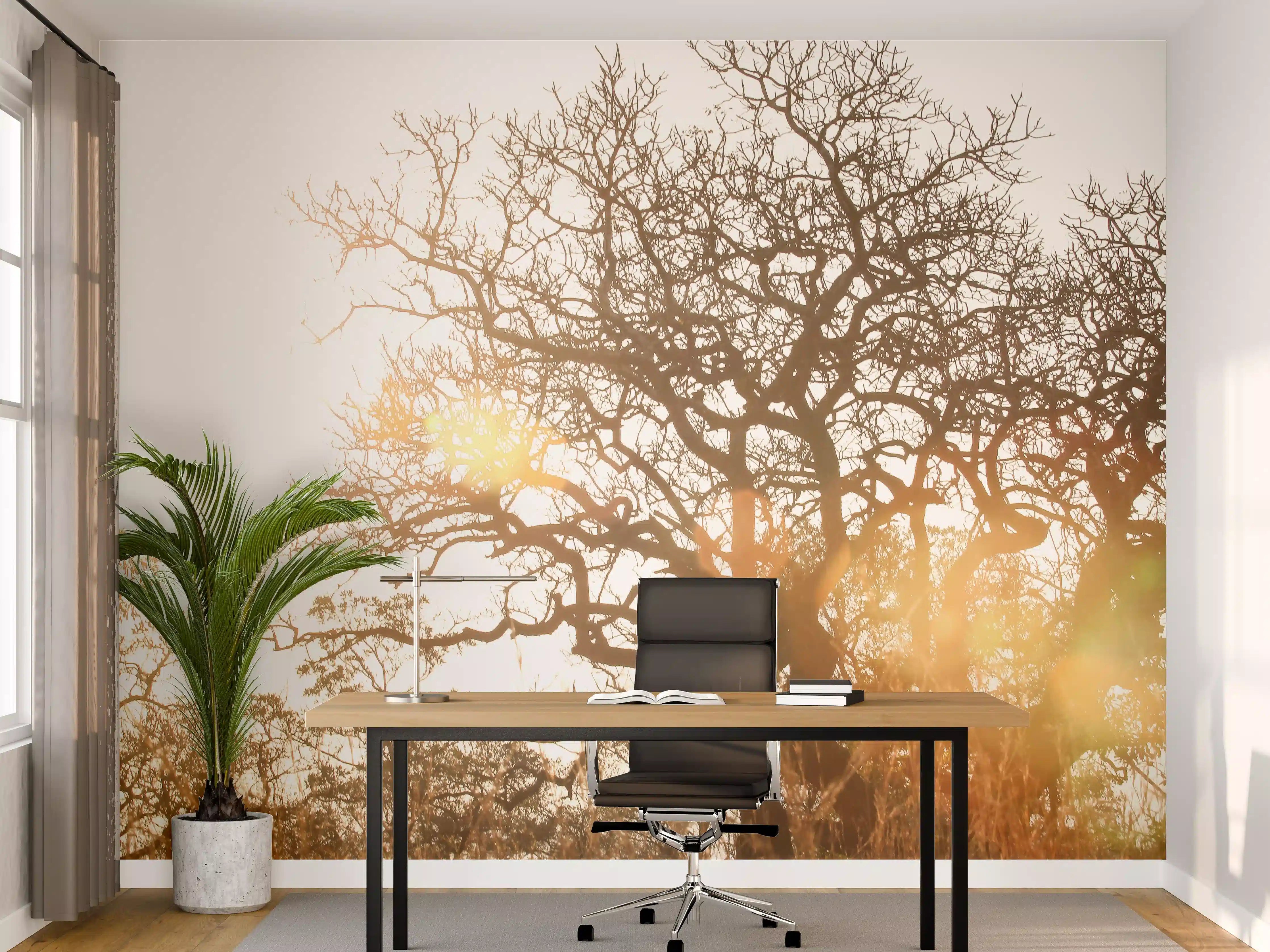 Büro Wandgestaltung - Baum im Feld