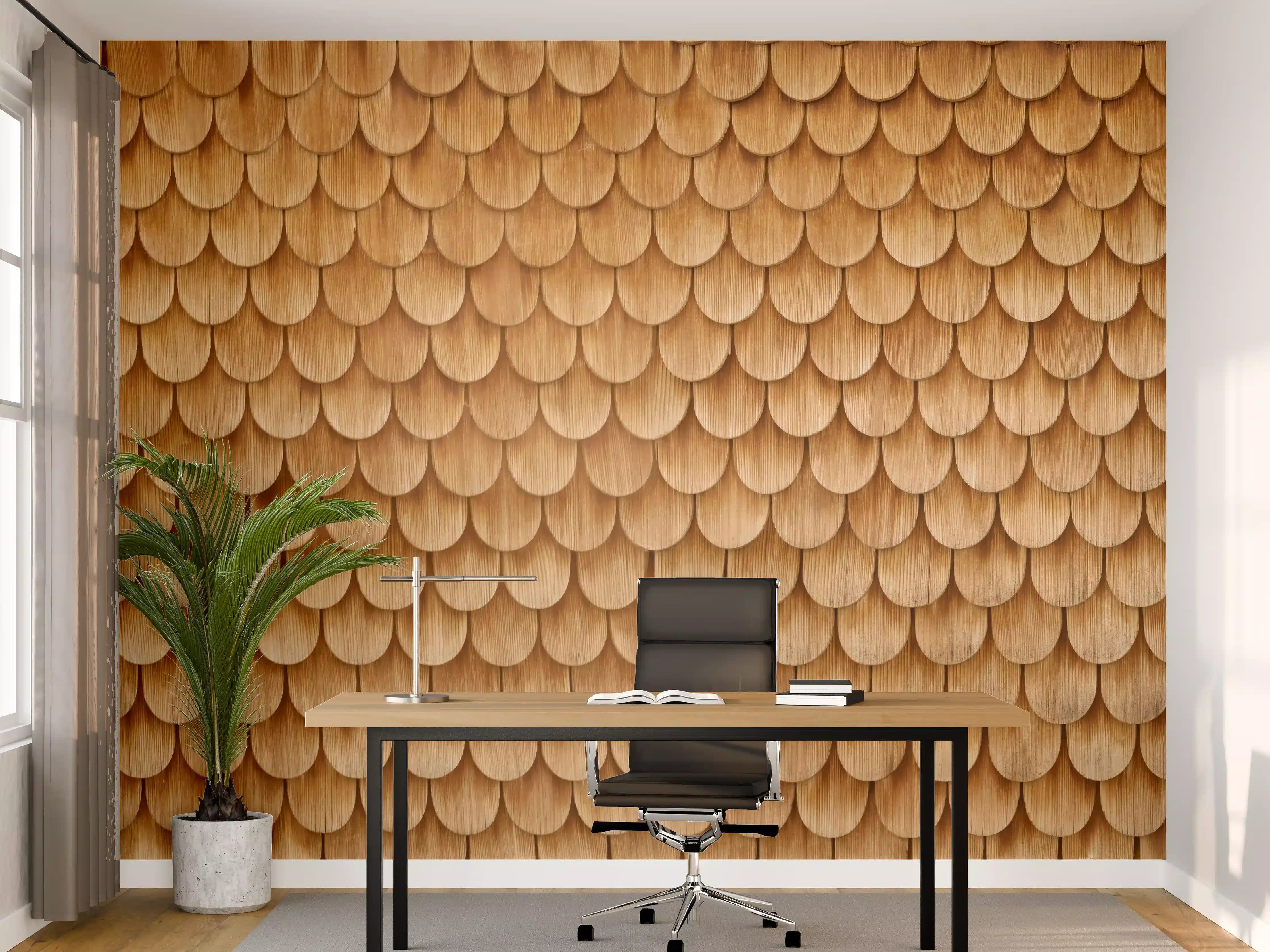 Büro Wandgestaltung - Bayrische Holzschindeln