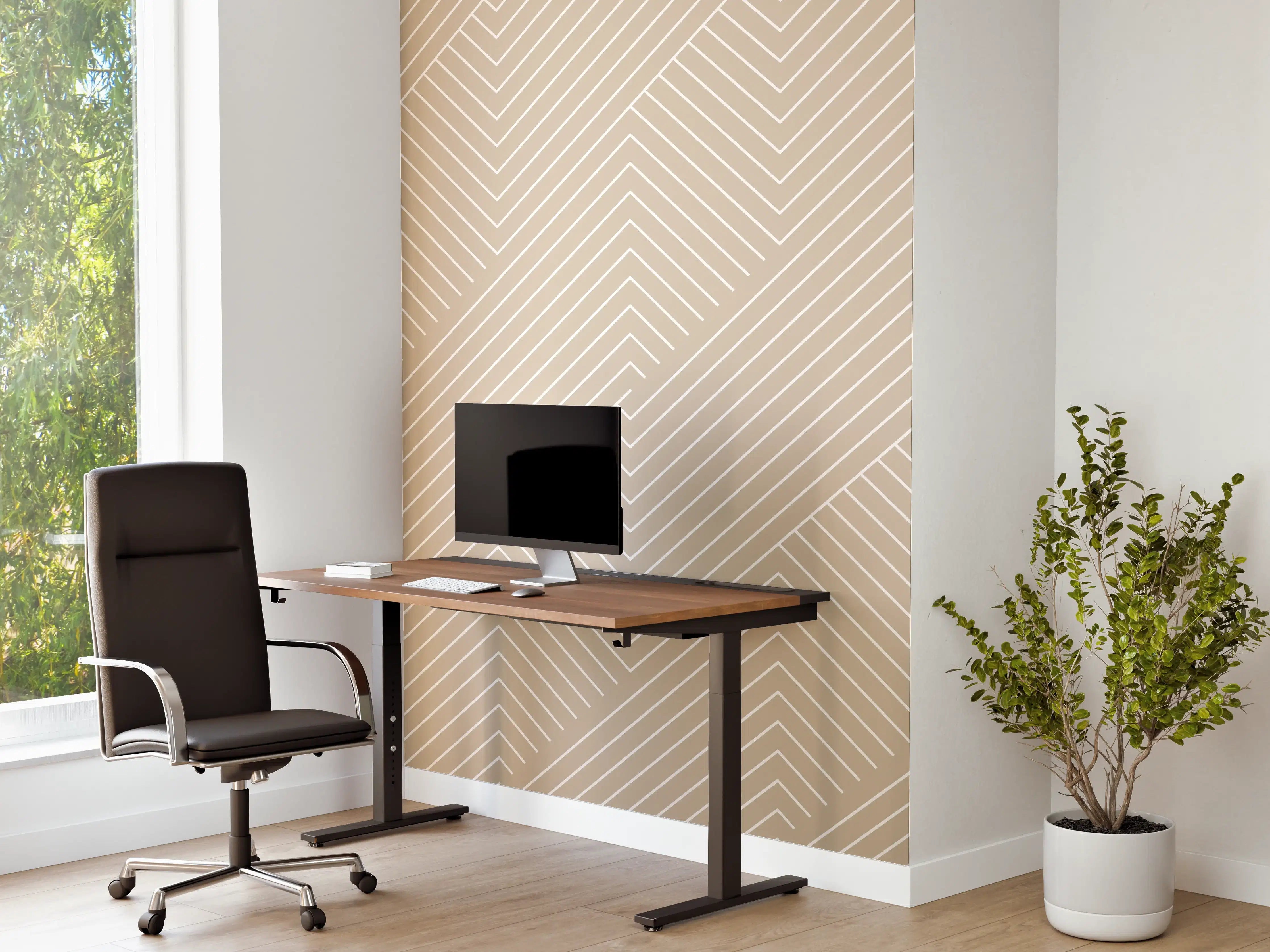 Büro Wandgestaltung - Beige-Graue Muster-Textur