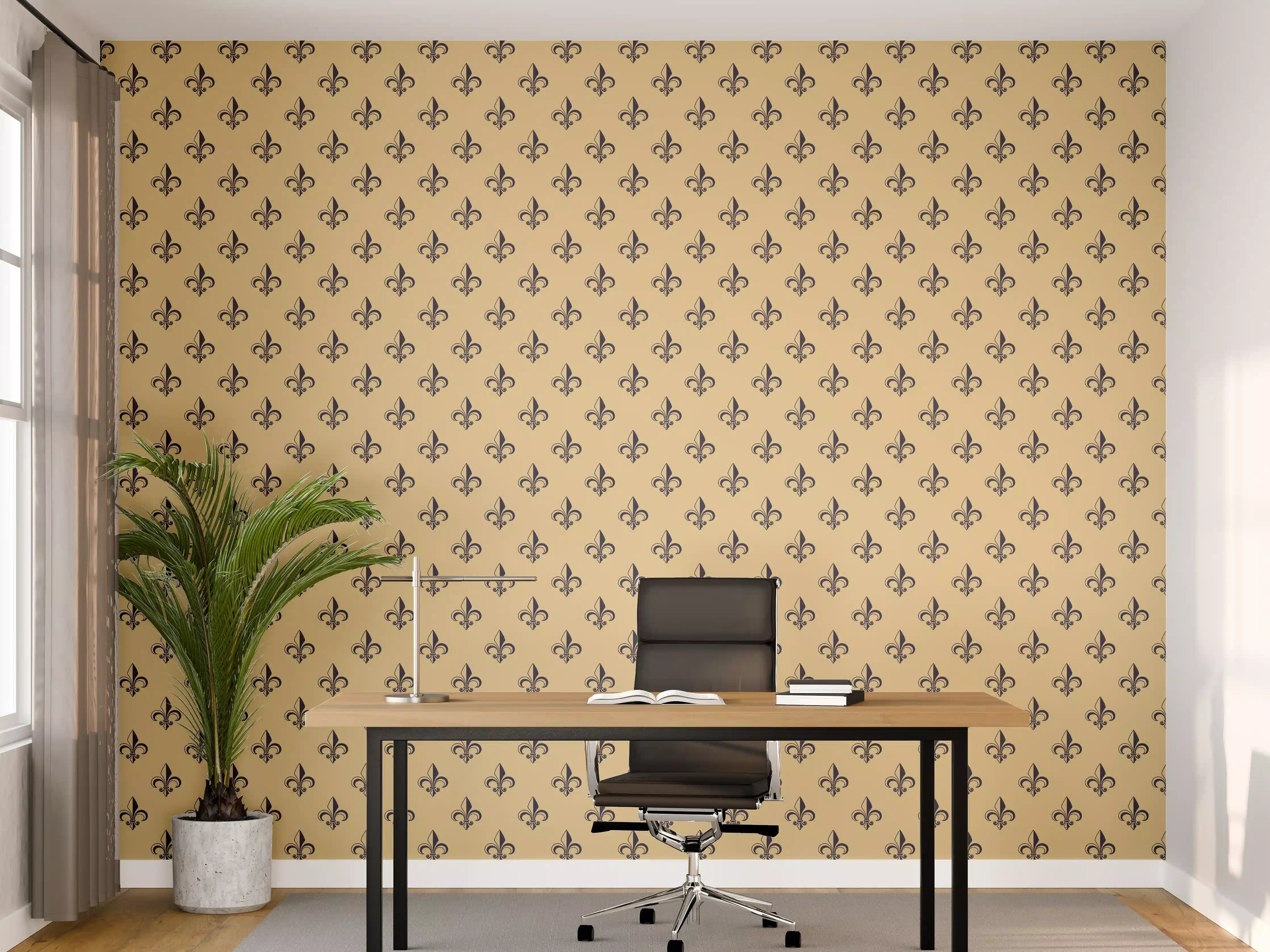 Büro Wandgestaltung - Beige Muster Eleganz