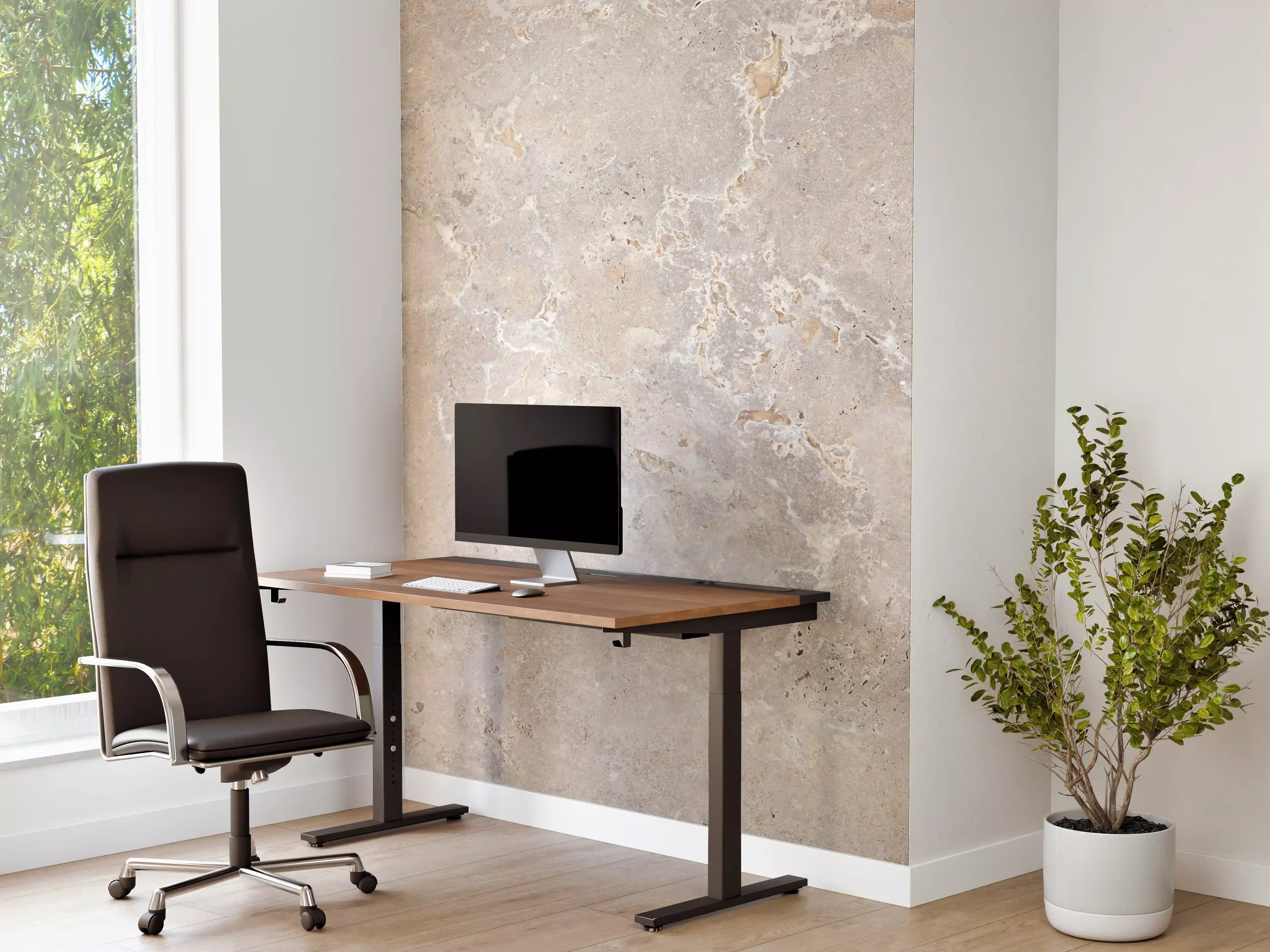 Büro Wandgestaltung - Beige Steinstruktur Inspiration