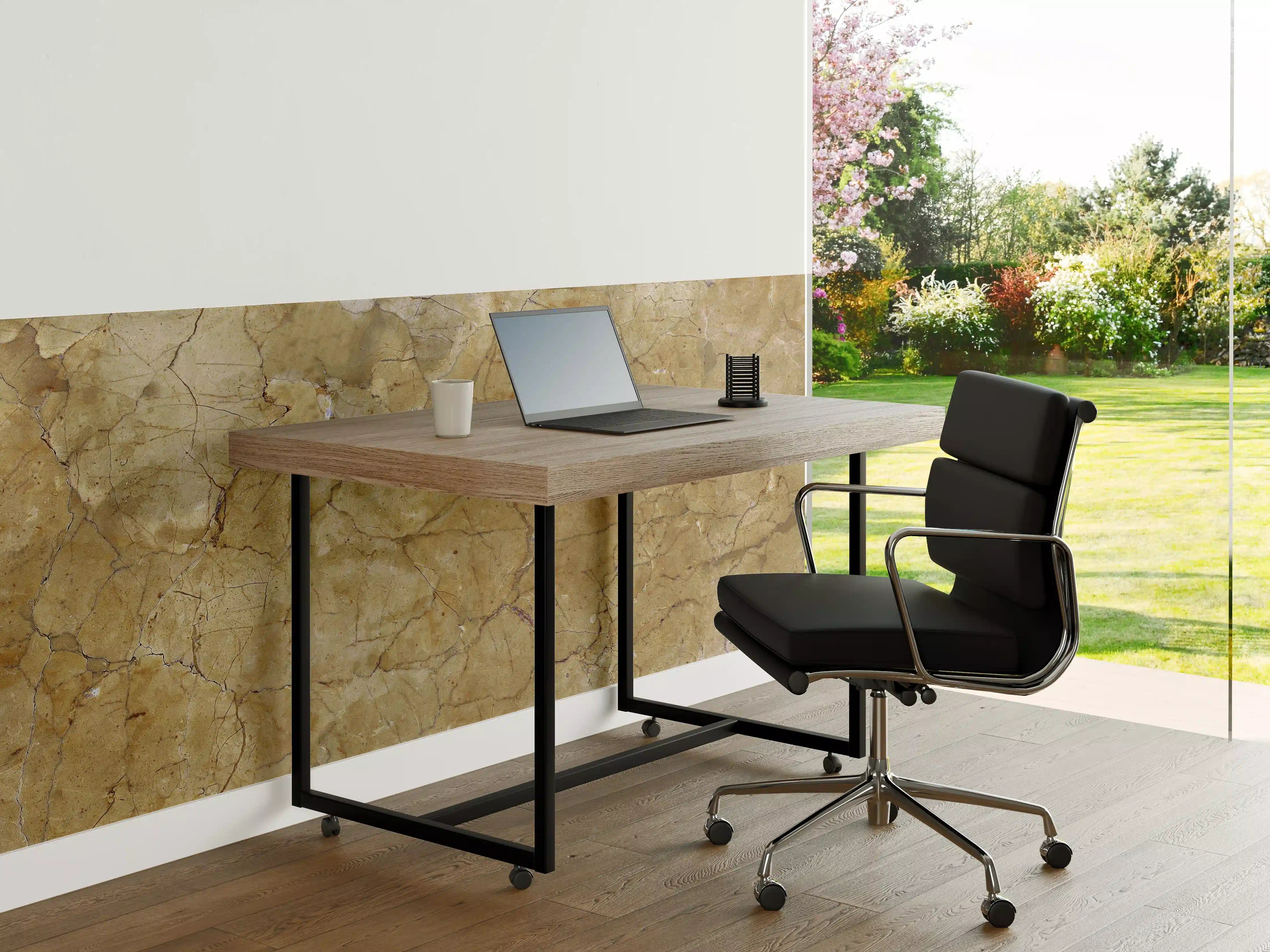 Büro Wandgestaltung - Beige Steinstruktur mit Rissen