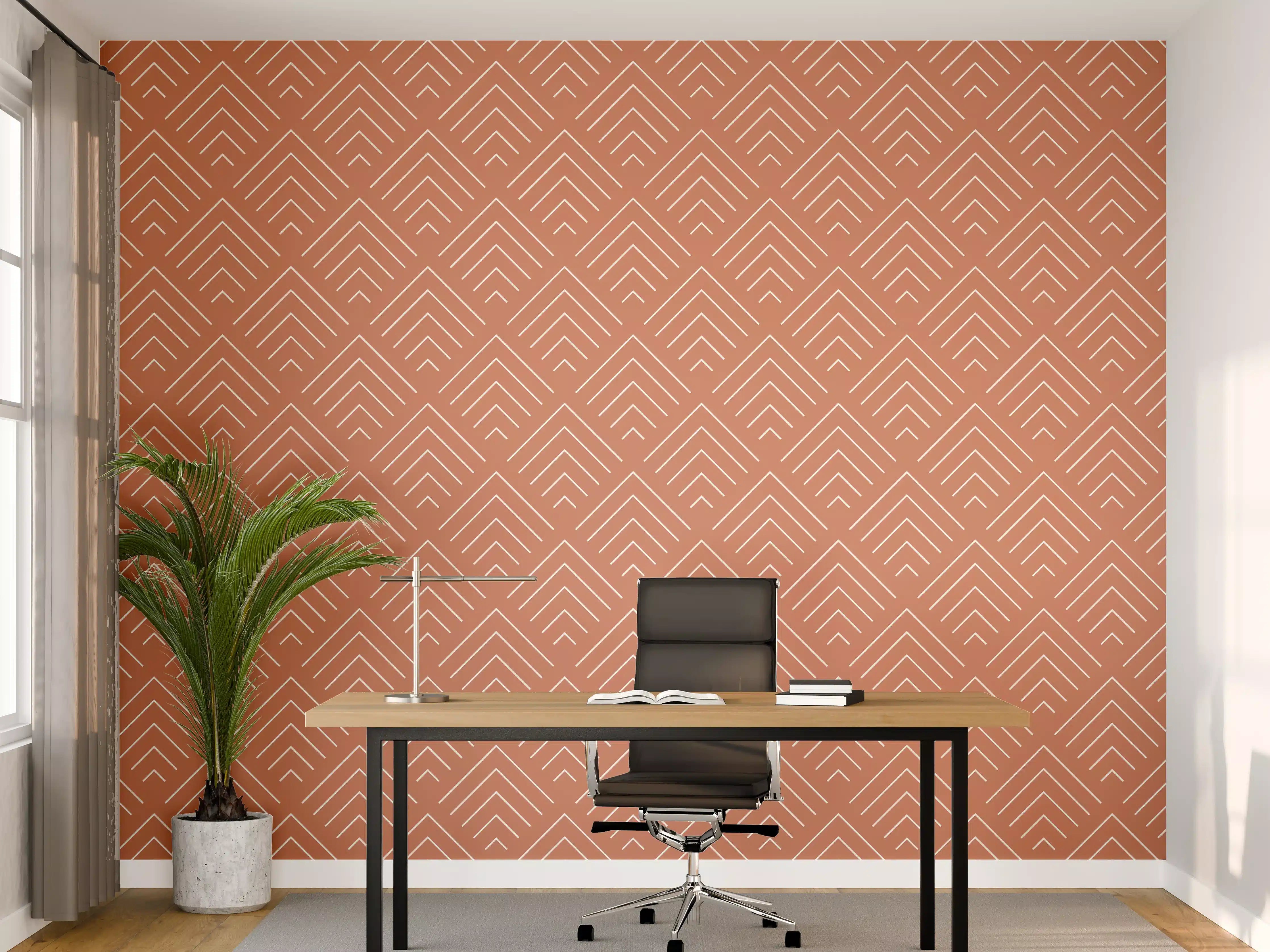 Büro Wandgestaltung - Beige-geprägtes geometrisches Muster