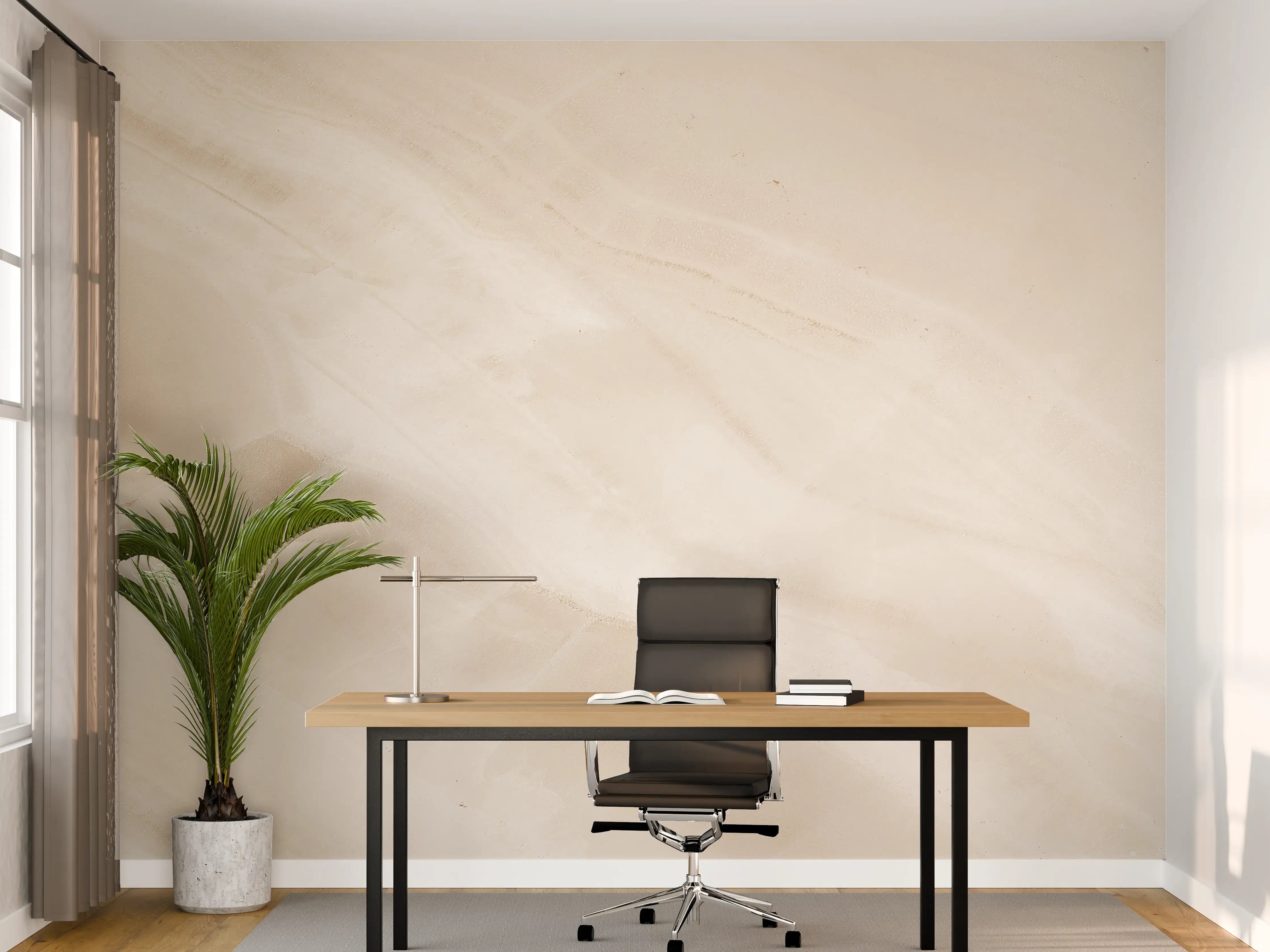 Büro Wandgestaltung - Beige natürliche Marmortextur