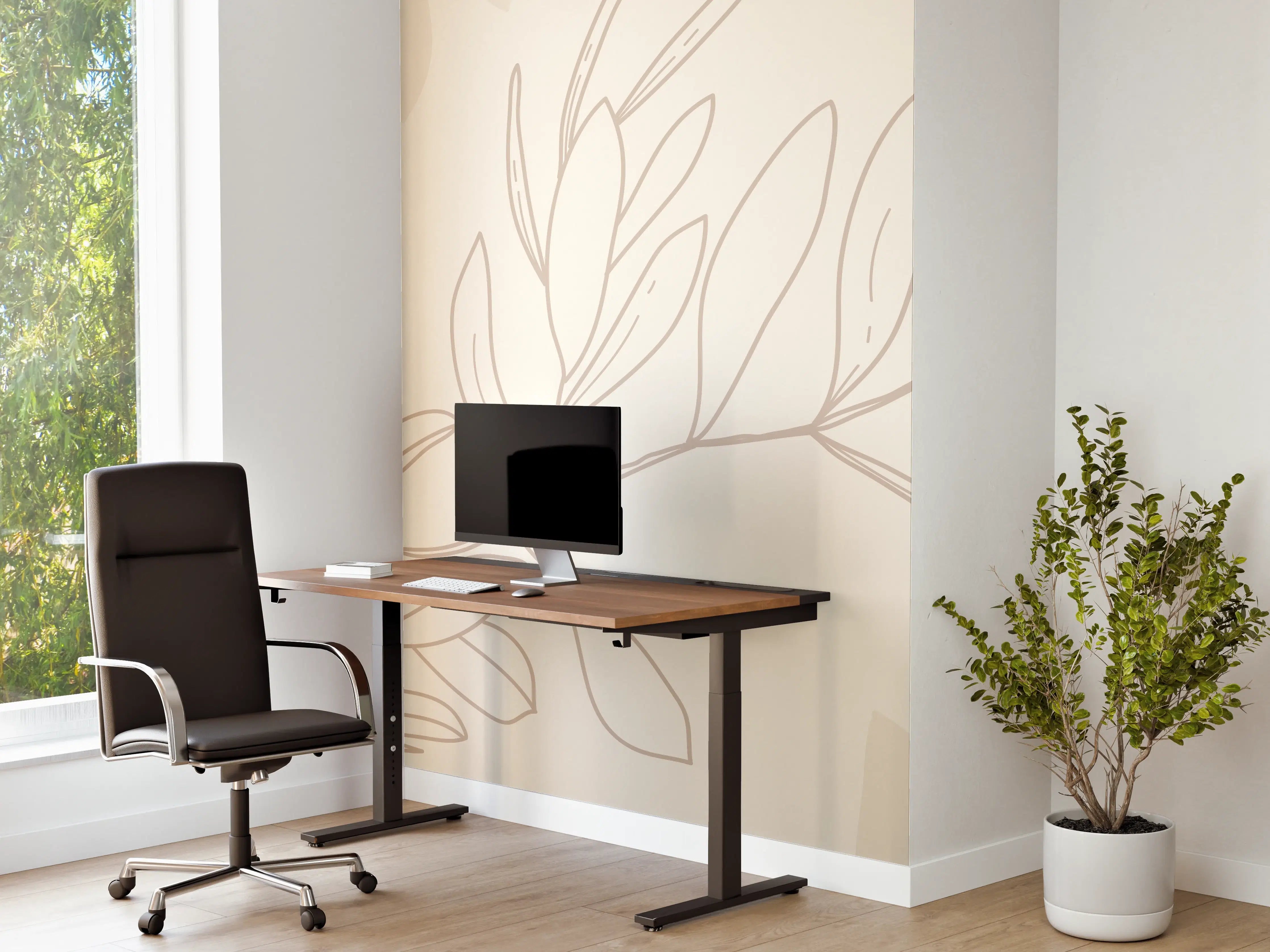 Büro Wandgestaltung - Beiger Olivenzweig