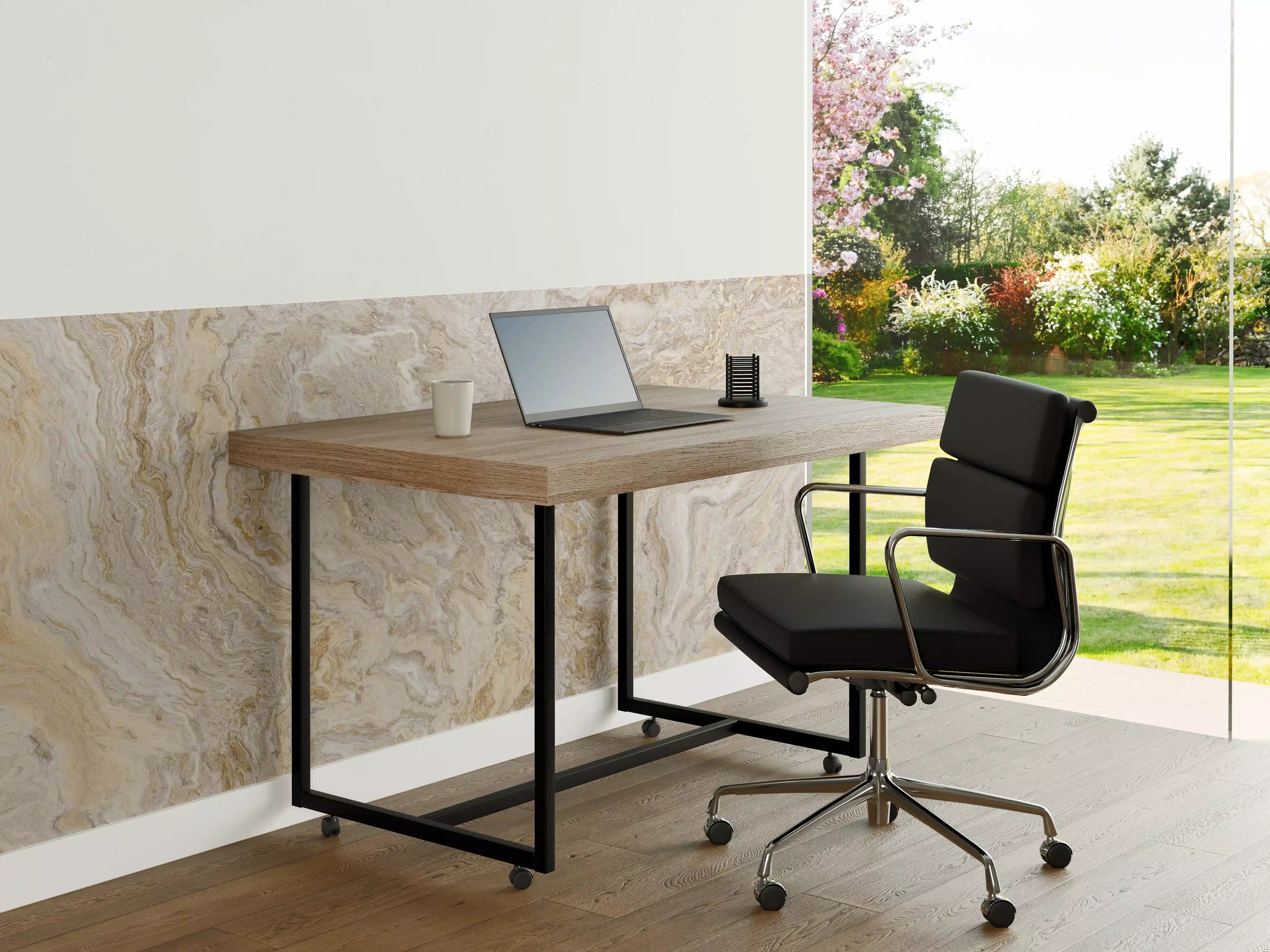 Büro Wandgestaltung - Beiger Travertinmarmor