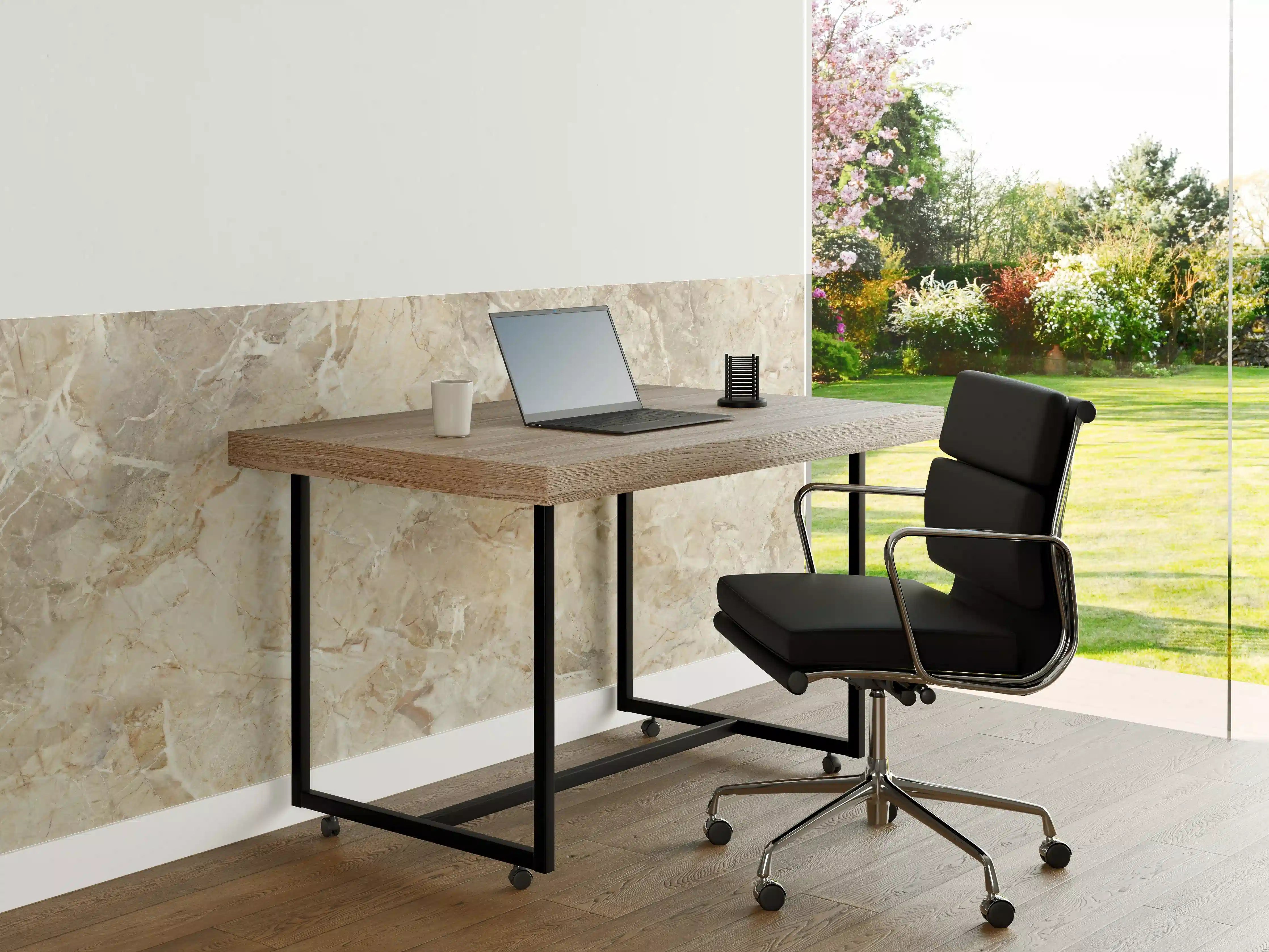 Büro Wandgestaltung - Beiges abstraktes Marmordesign
