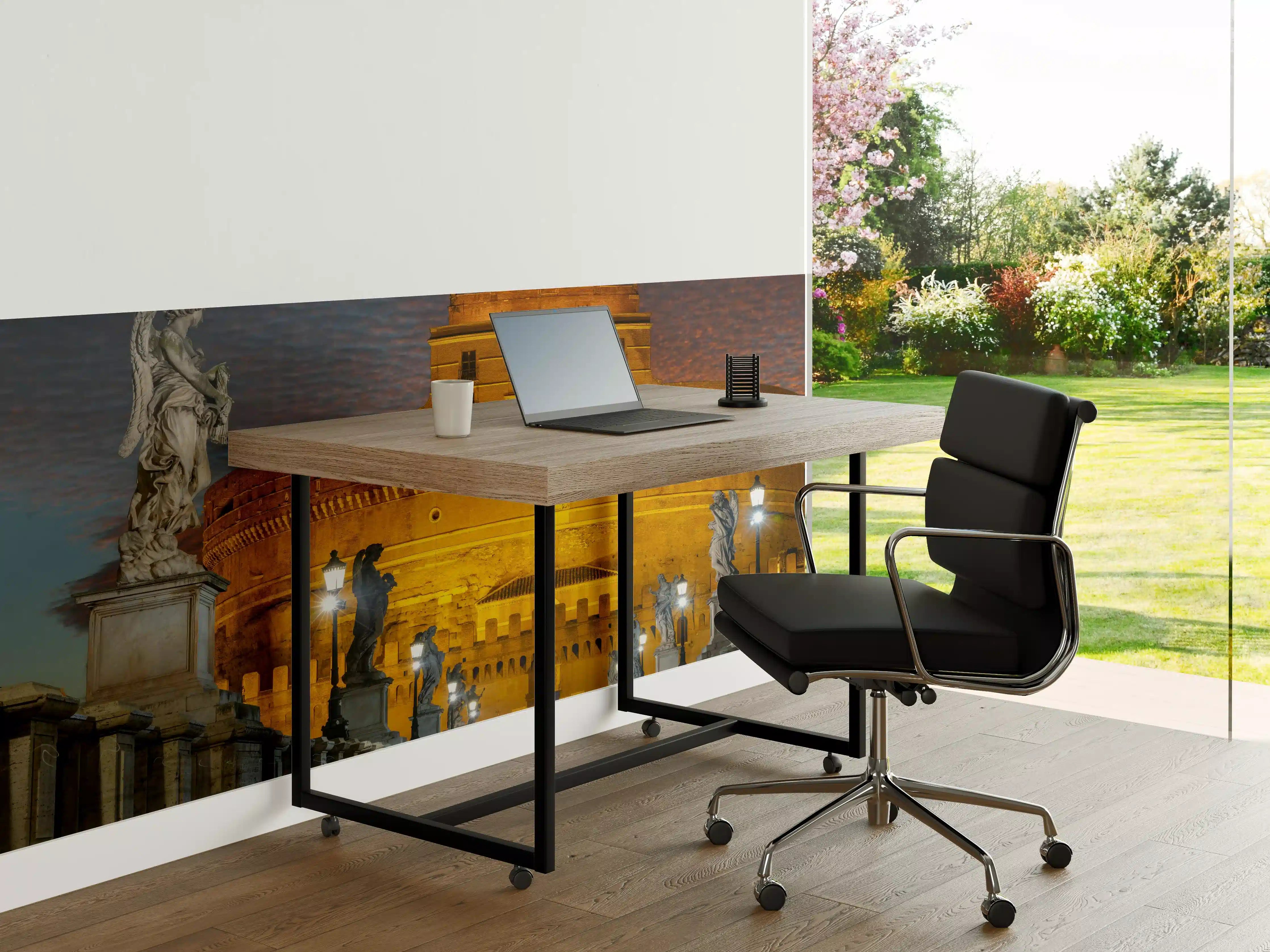 Büro Wandgestaltung - Beleuchtete Engelsburg in Rom