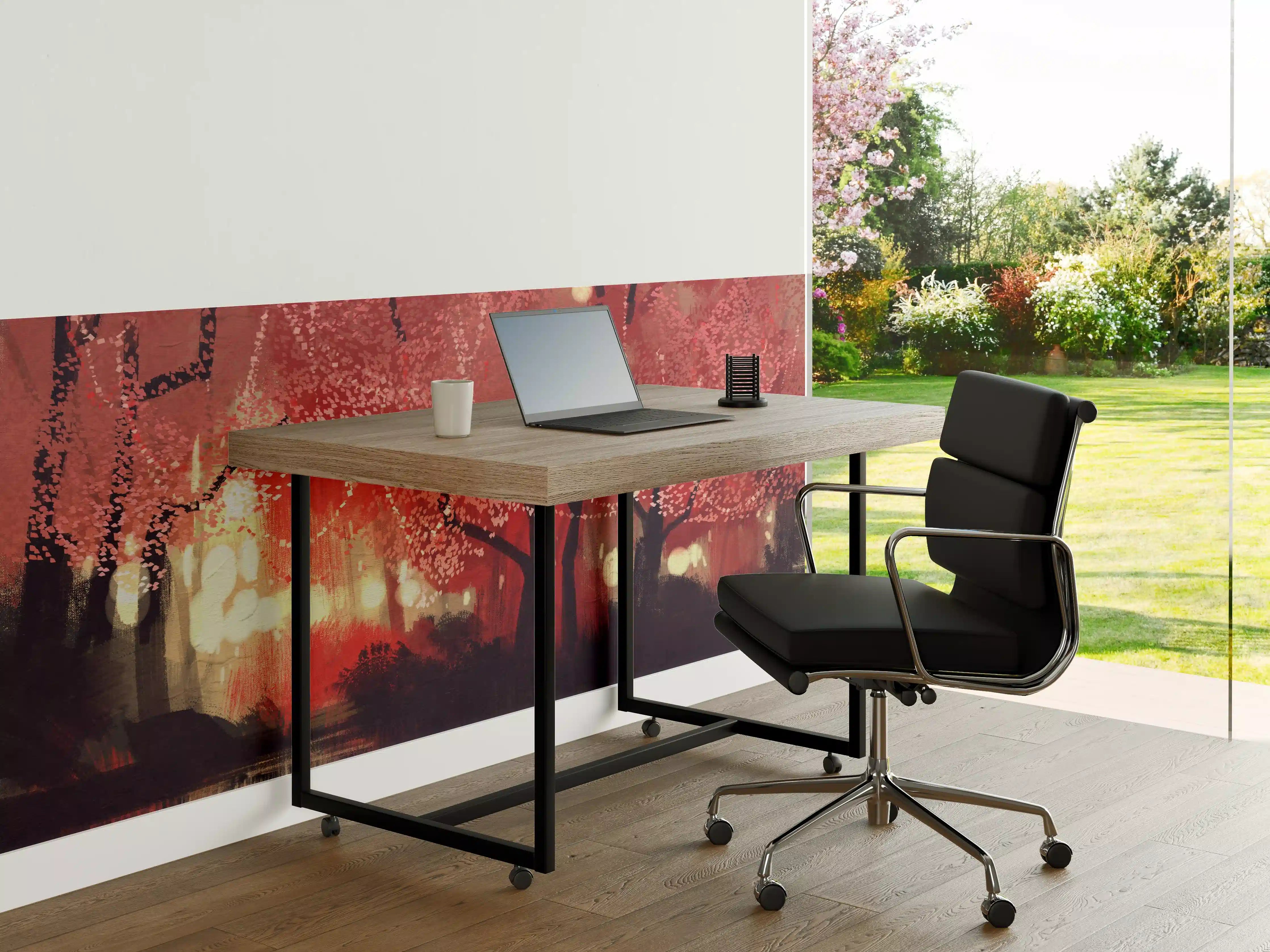 Büro Wandgestaltung - Beleuchteter Baum im nächtlichen Park