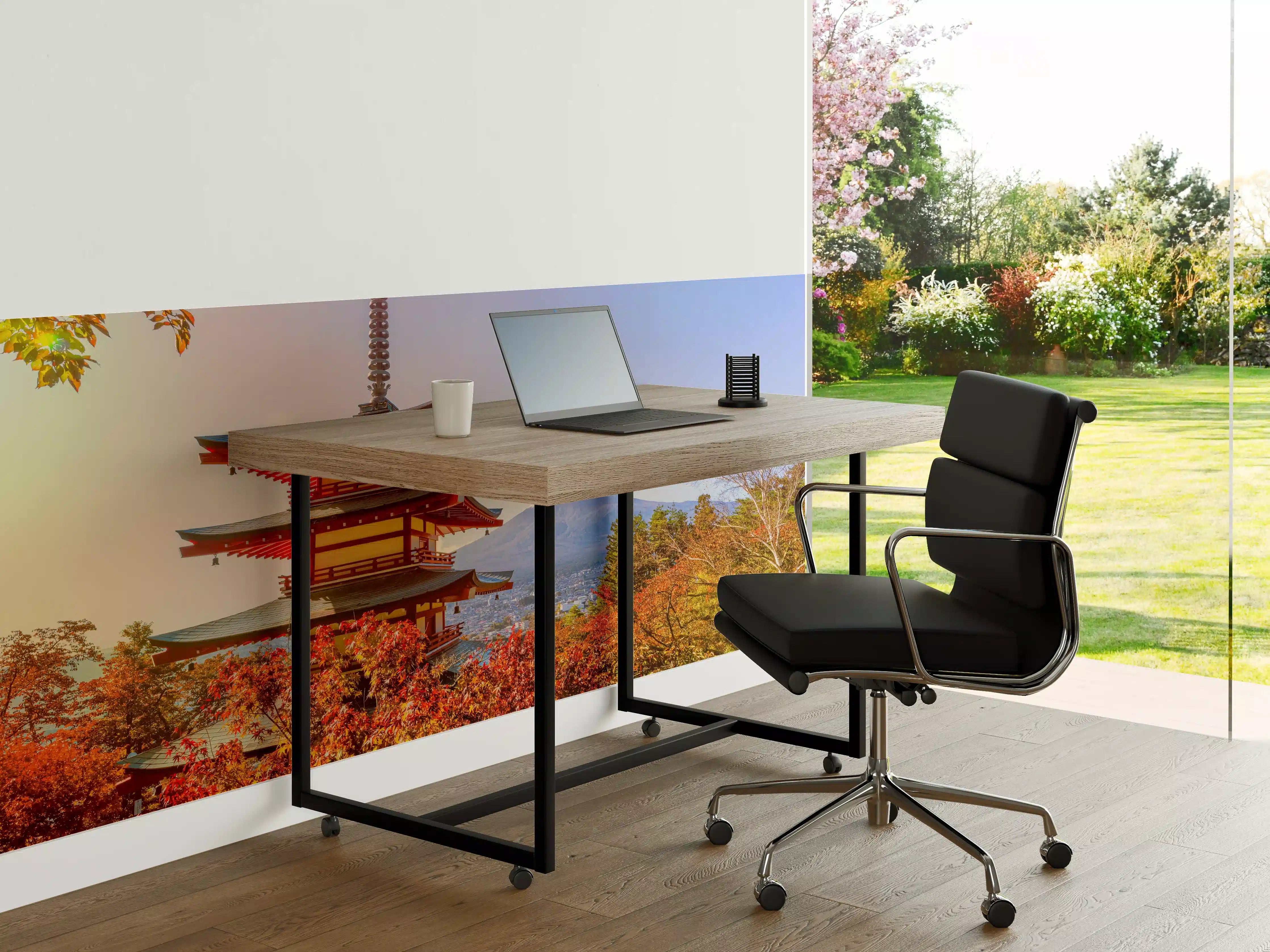 Büro Wandgestaltung - Berg Fuji und der traditionelle Chureito-Pagodenschrein