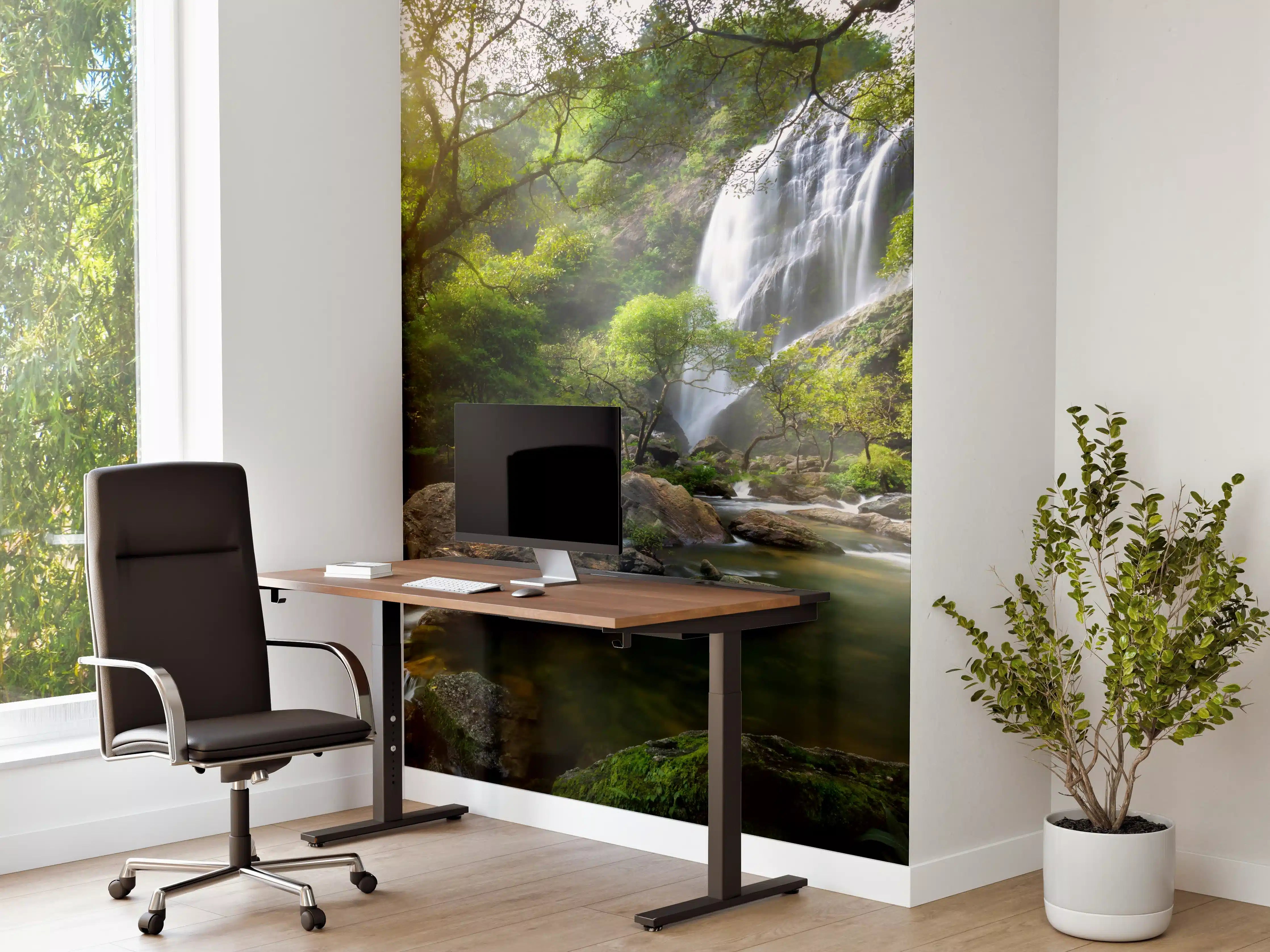Büro Wandgestaltung - Bergbach und Wasserfall in Thailand