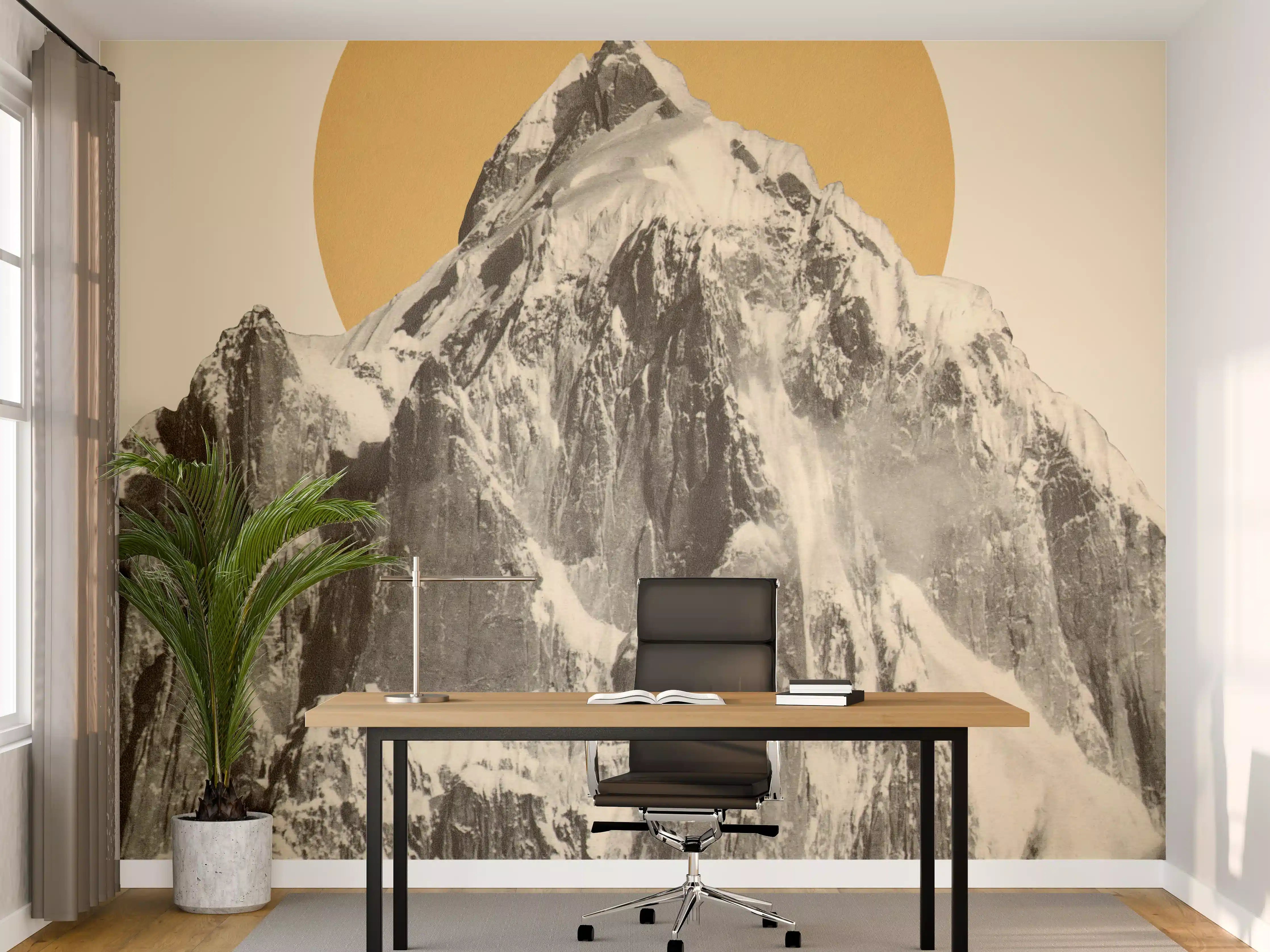 Büro Wandgestaltung - Berggipfel im Sonnenlicht Poster