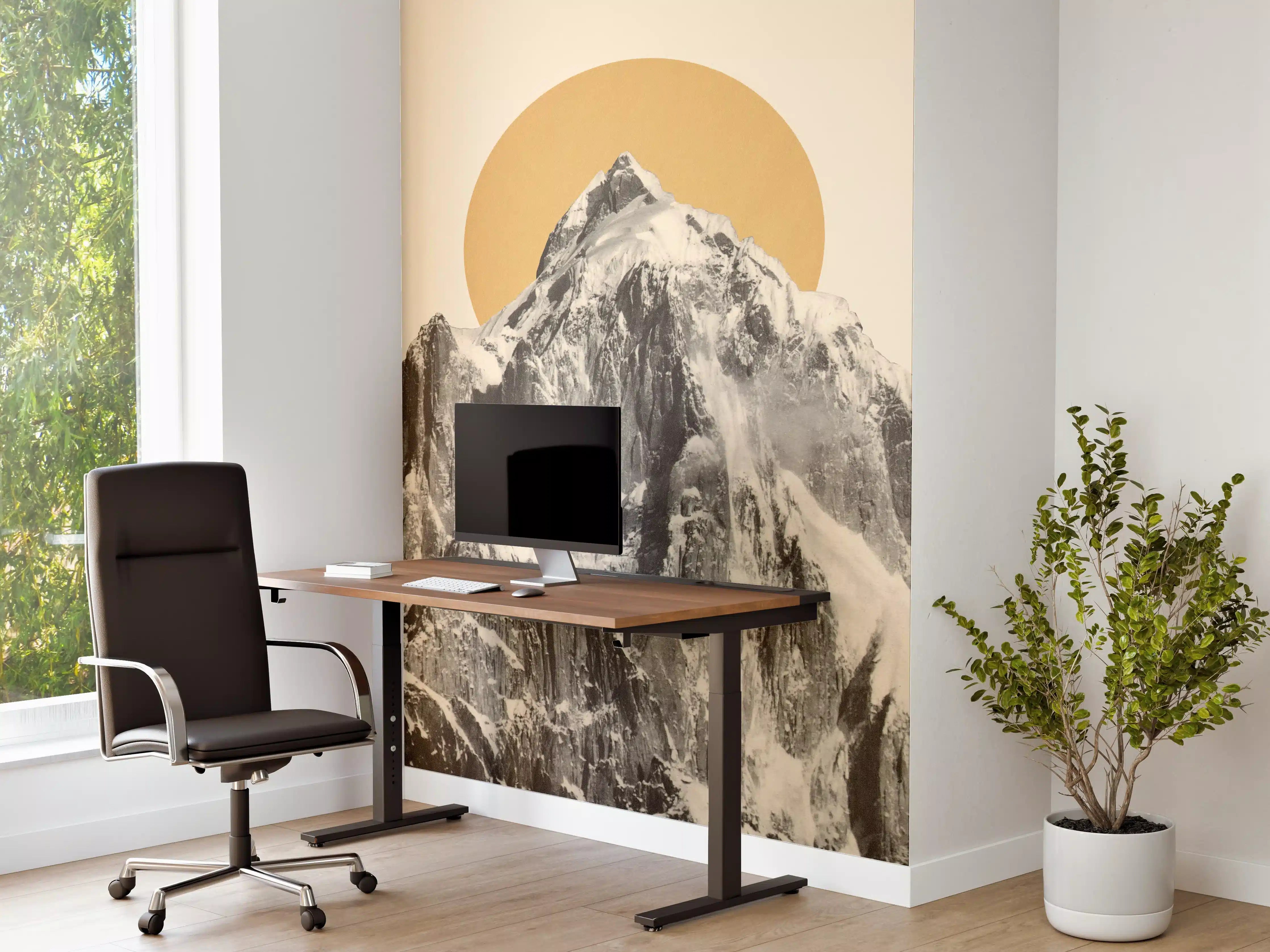 Büro Wandgestaltung - Berggipfel im Sonnenlicht Poster