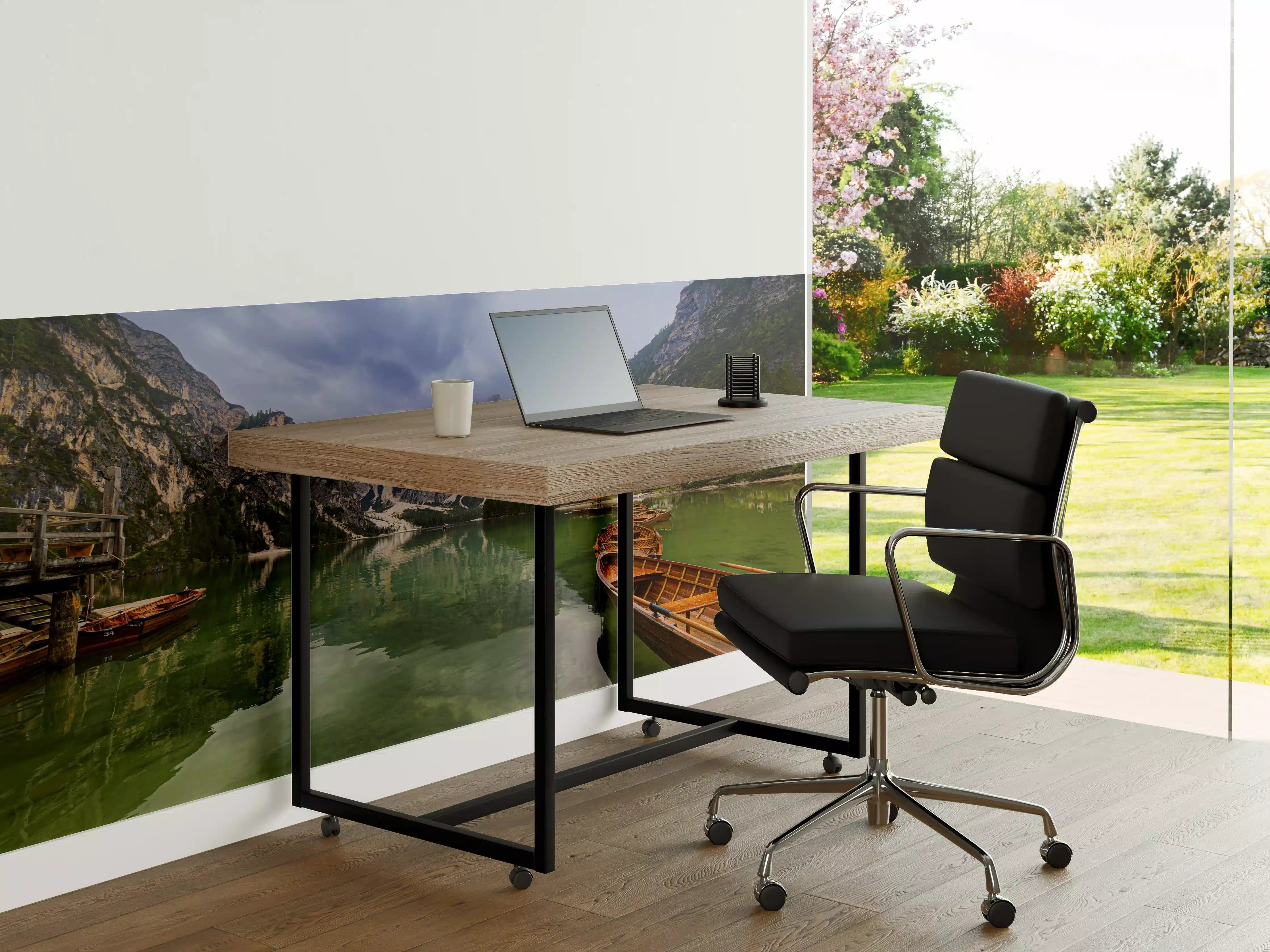 Büro Wandgestaltung - Bergsee Reflektion Dolomiten