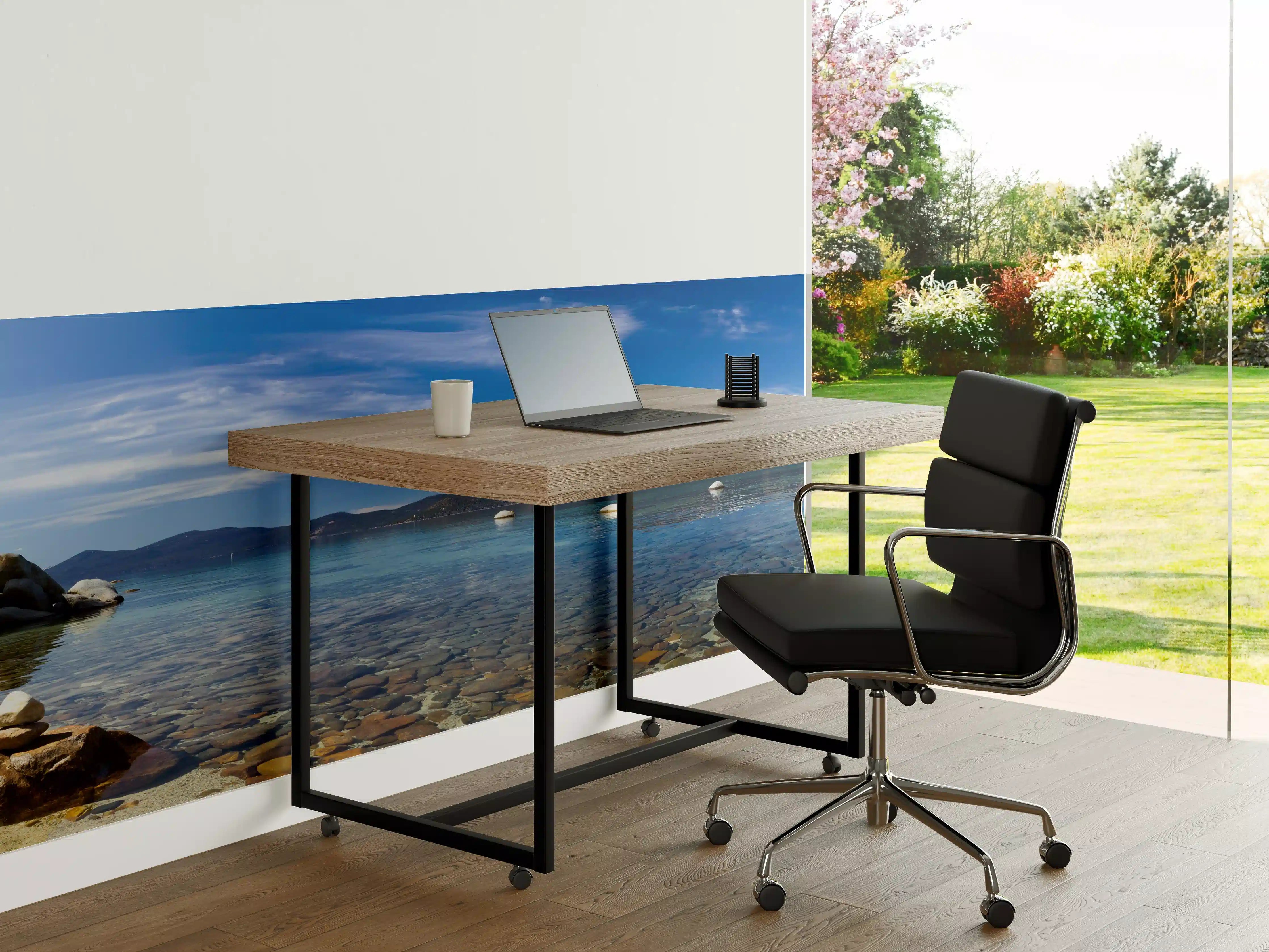 Büro Wandgestaltung - Bergsee unter blauem Himmel