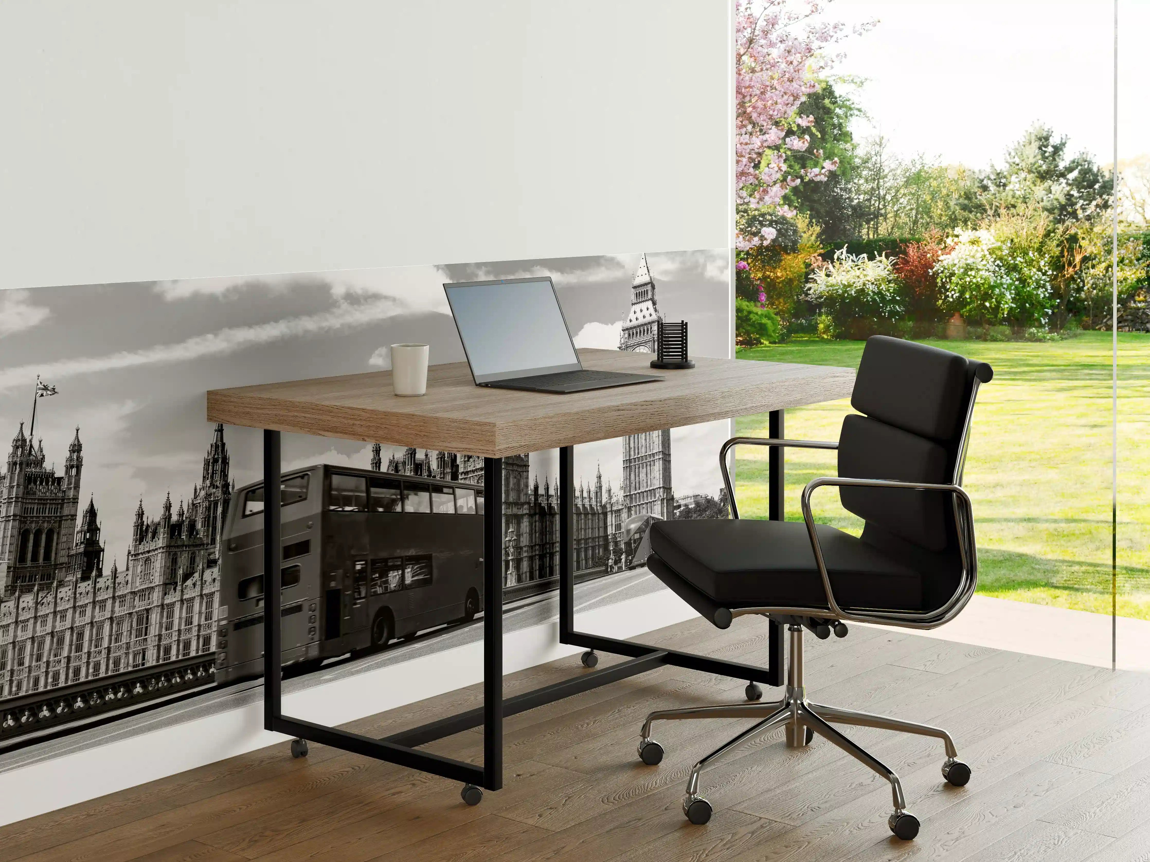 Büro Wandgestaltung - Berühmtes London-Silhouette in Schwarz-Weiß