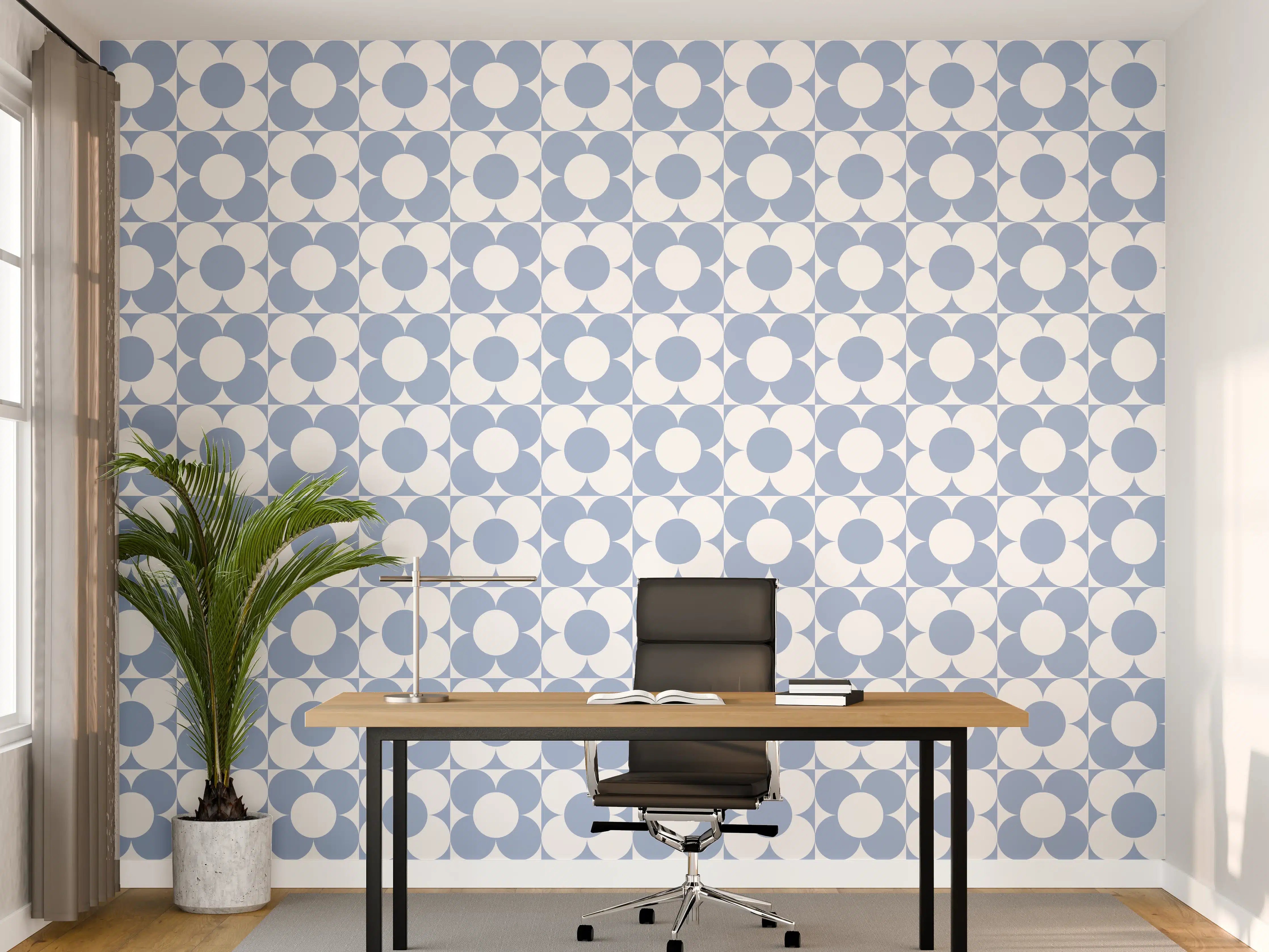 Büro Wandgestaltung - Beruhigende Türkis-Textur