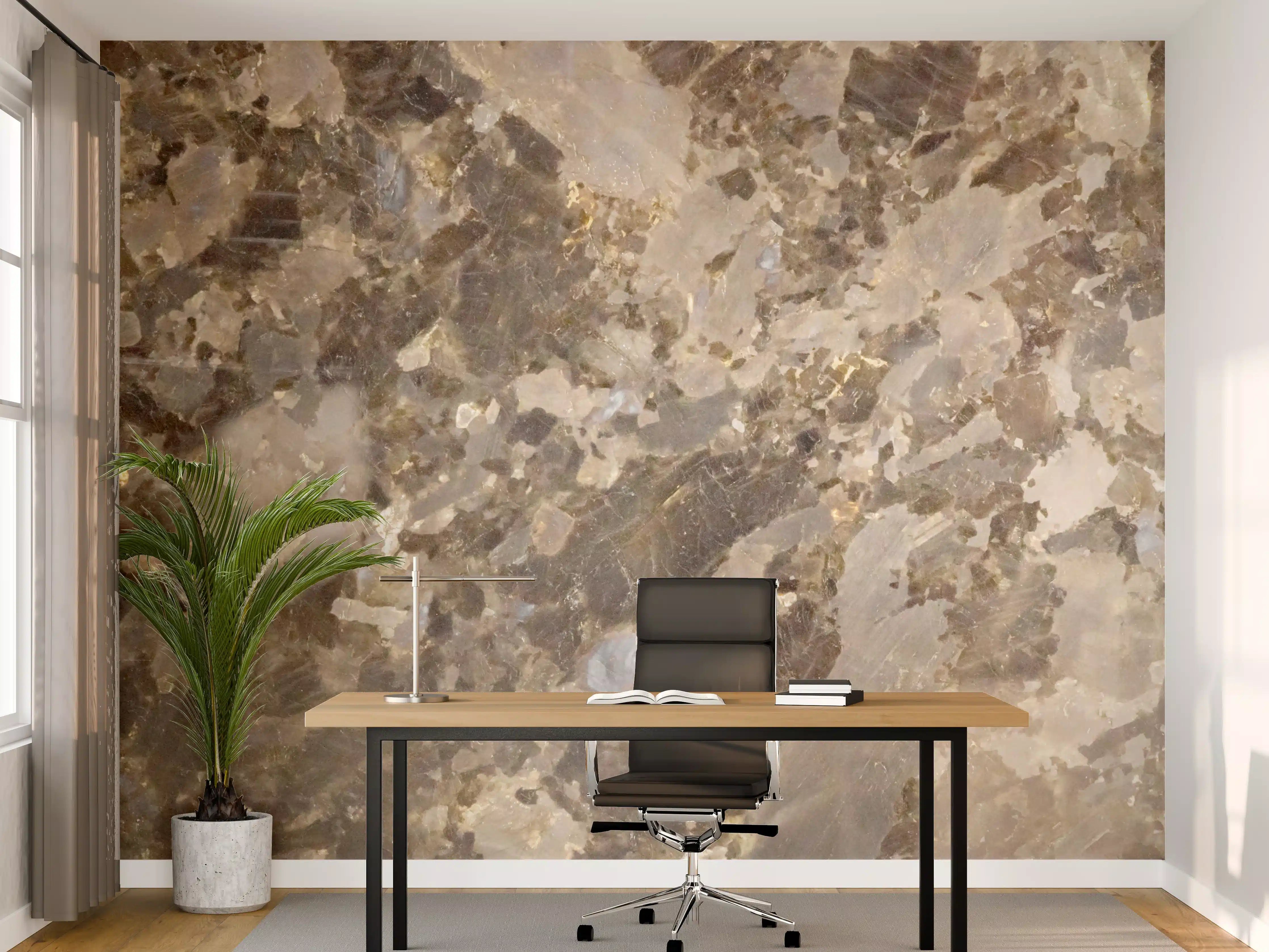 Büro Wandgestaltung - Betonoptik in Grau mit strukturierter Oberfläche
