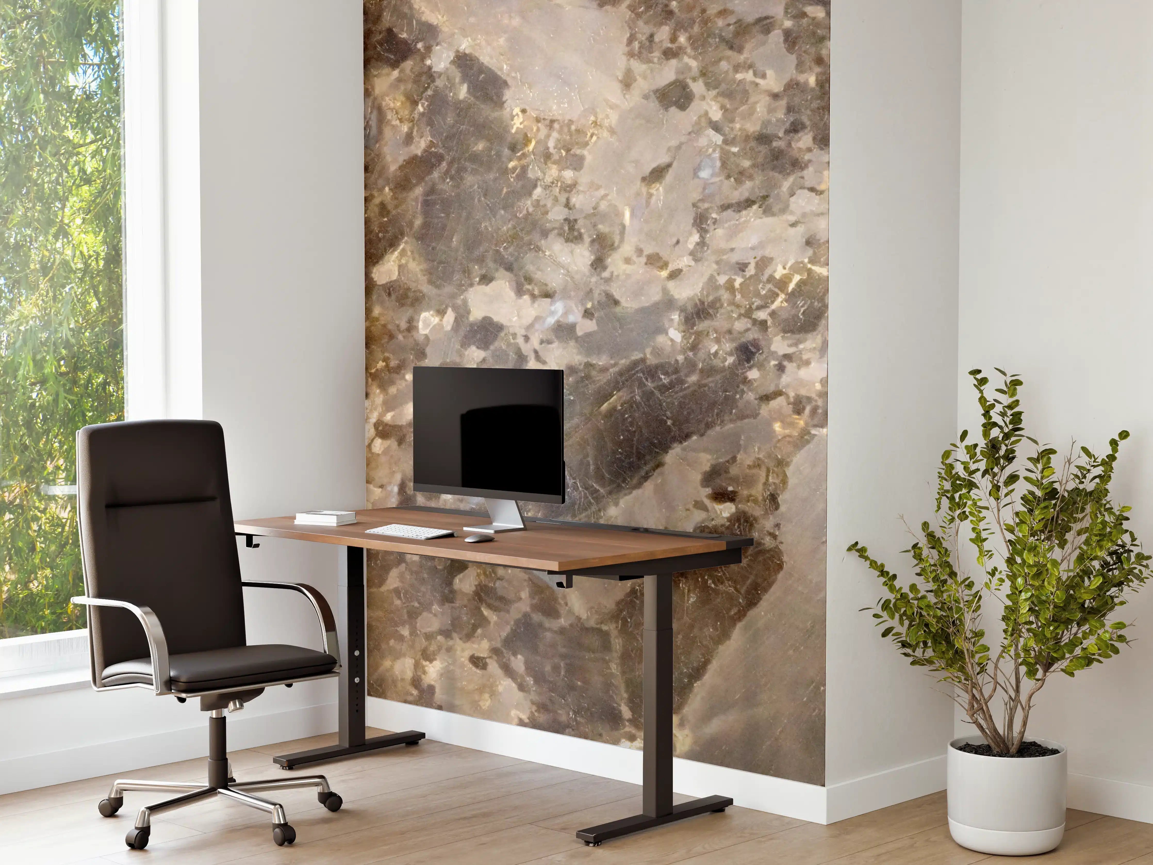 Büro Wandgestaltung - Betonoptik in Grau mit strukturierter Oberfläche