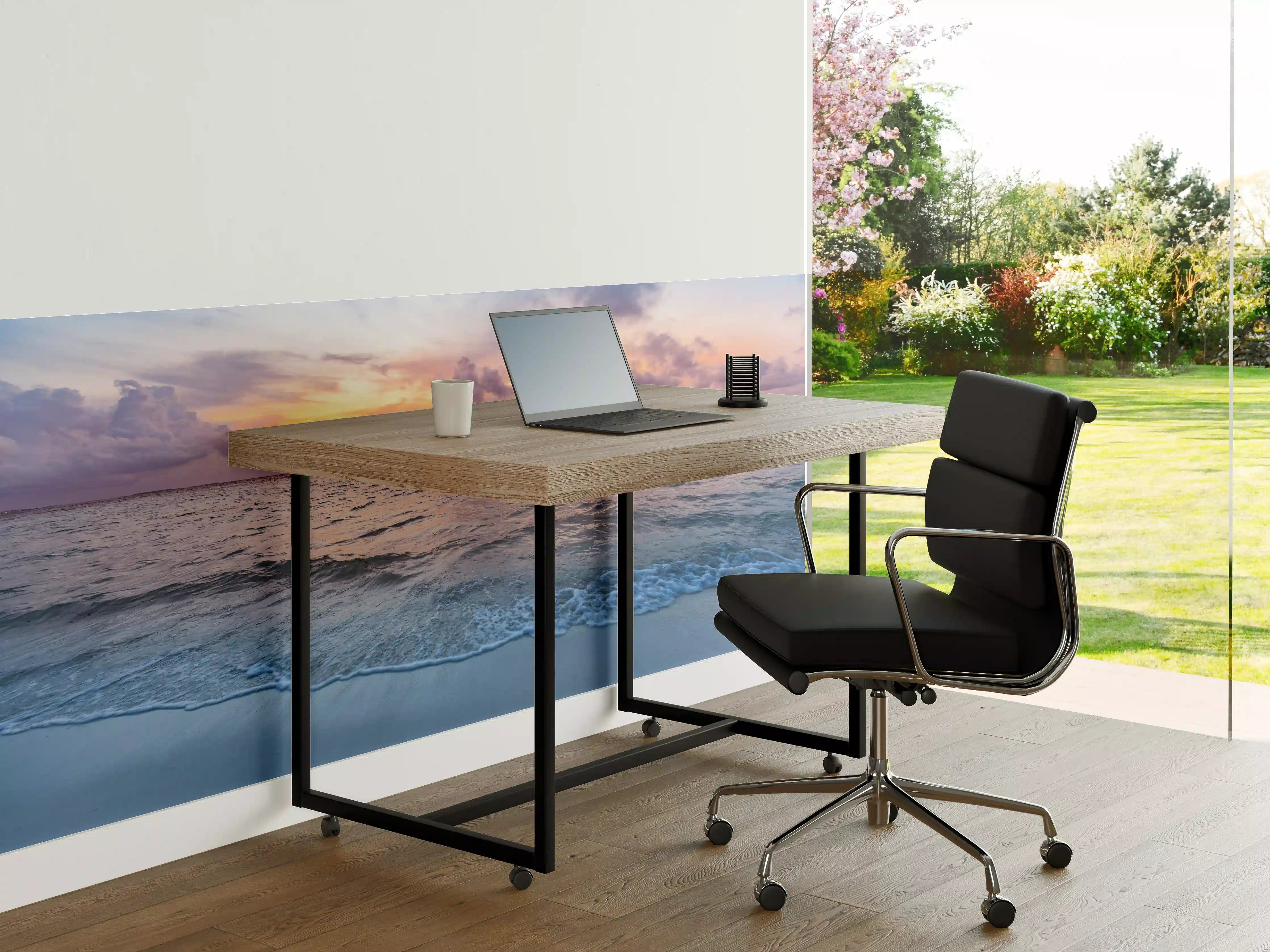 Büro Wandgestaltung - Bewölkter Sonnenuntergang am Strand