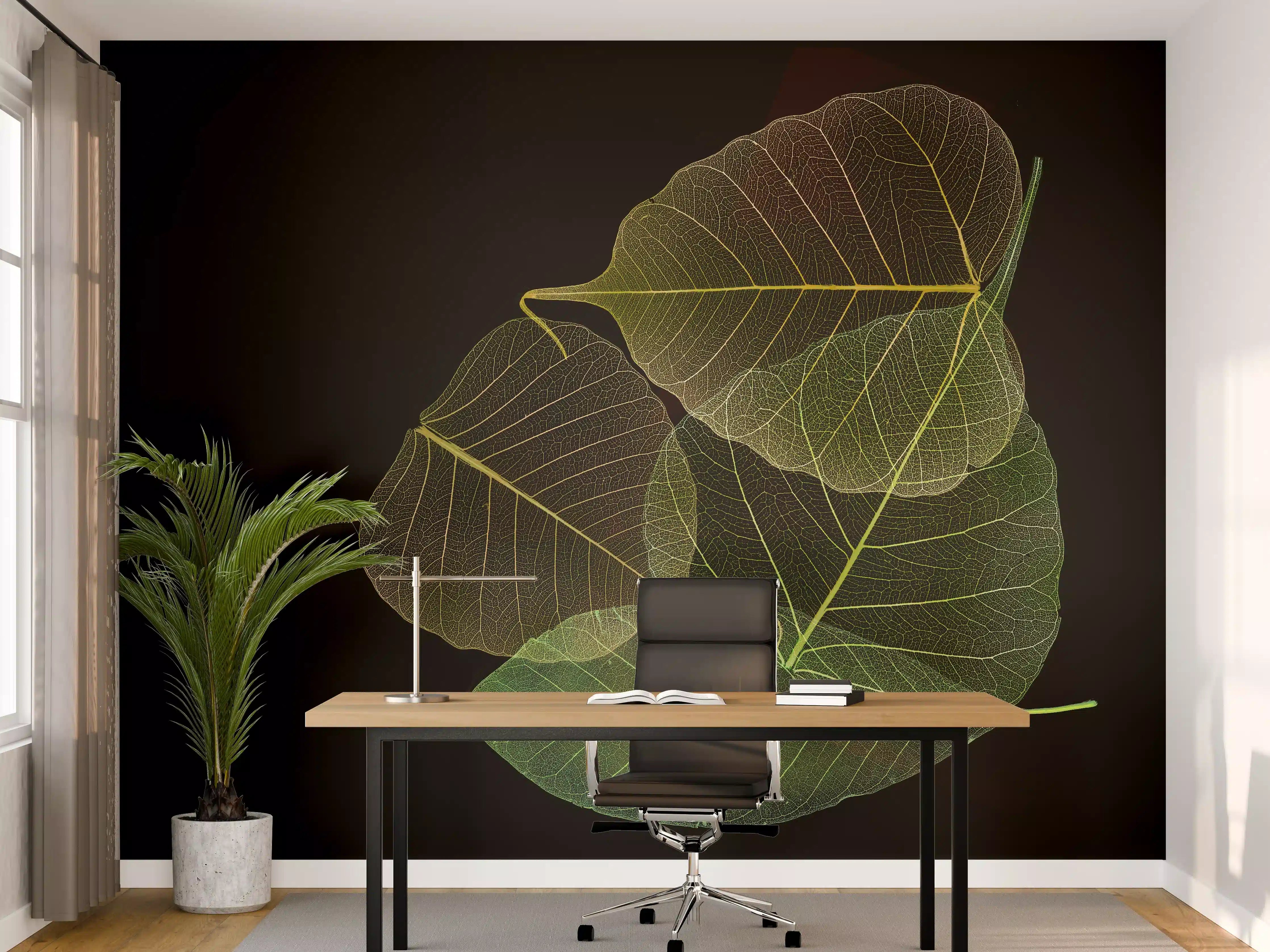 Büro Wandgestaltung - Blätter Textur Muster 5