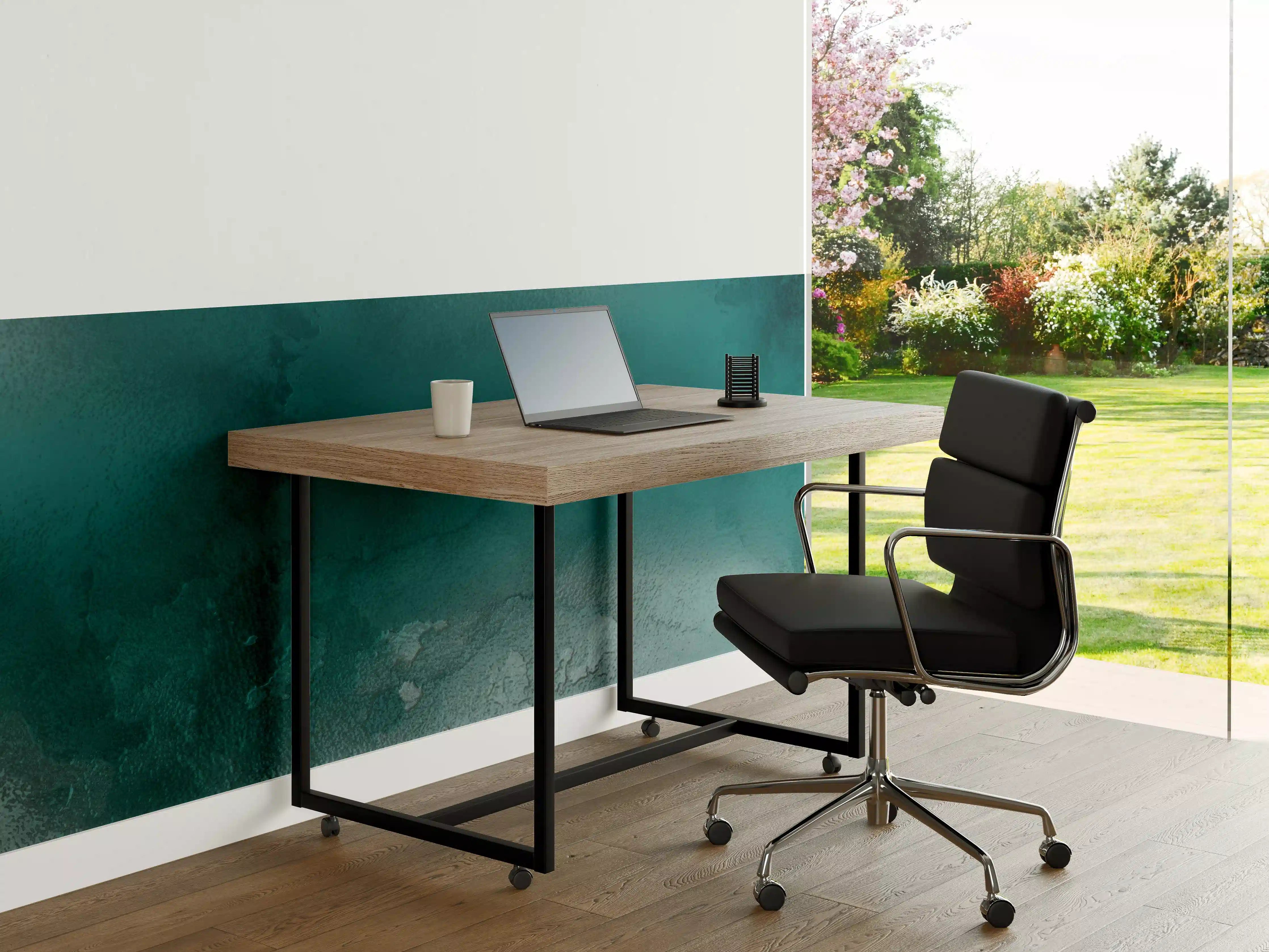 Büro Wandgestaltung - Bläuliches Aquarell Wassermuster