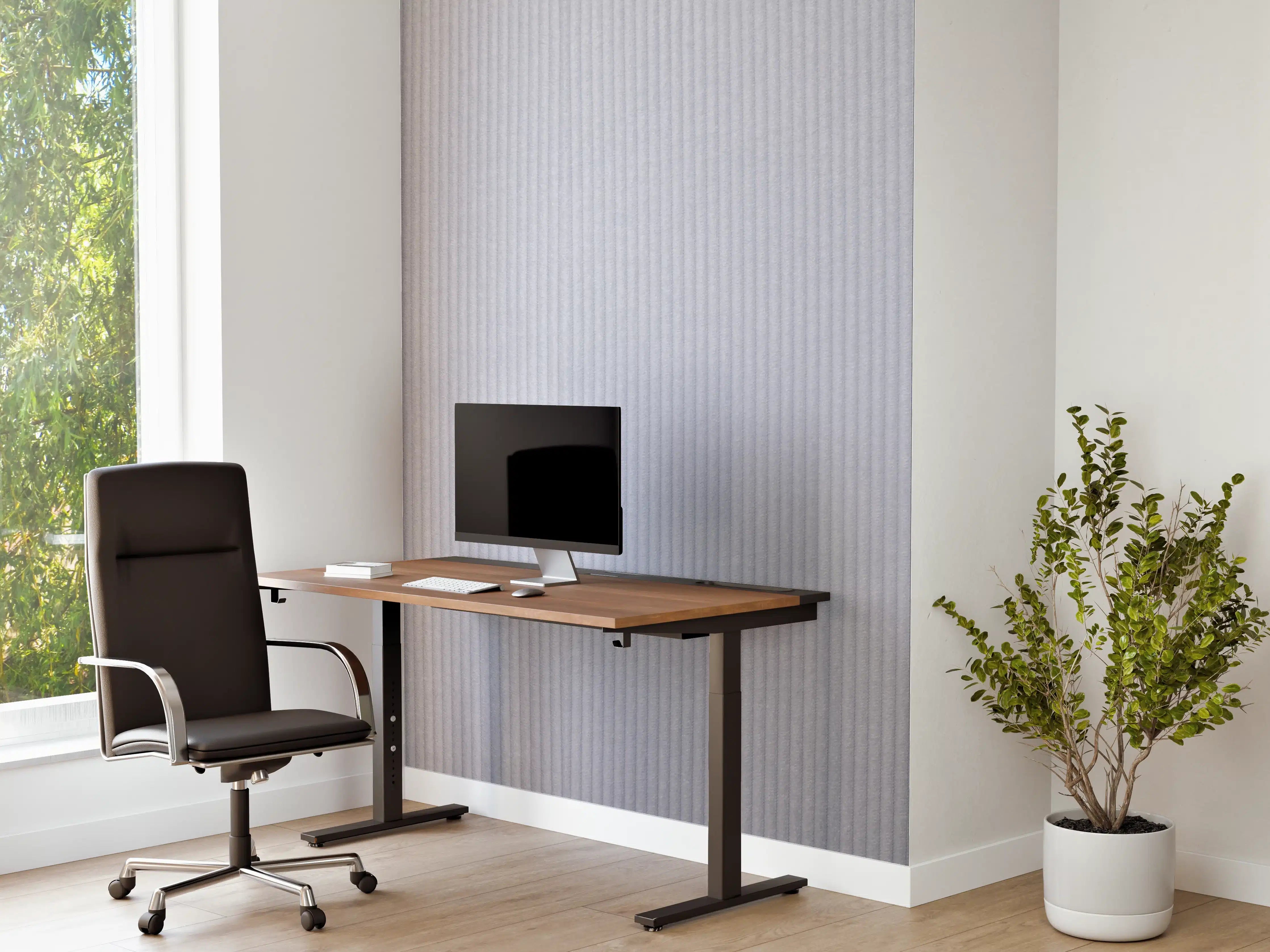 Büro Wandgestaltung - Bläuliches genähtes Textil
