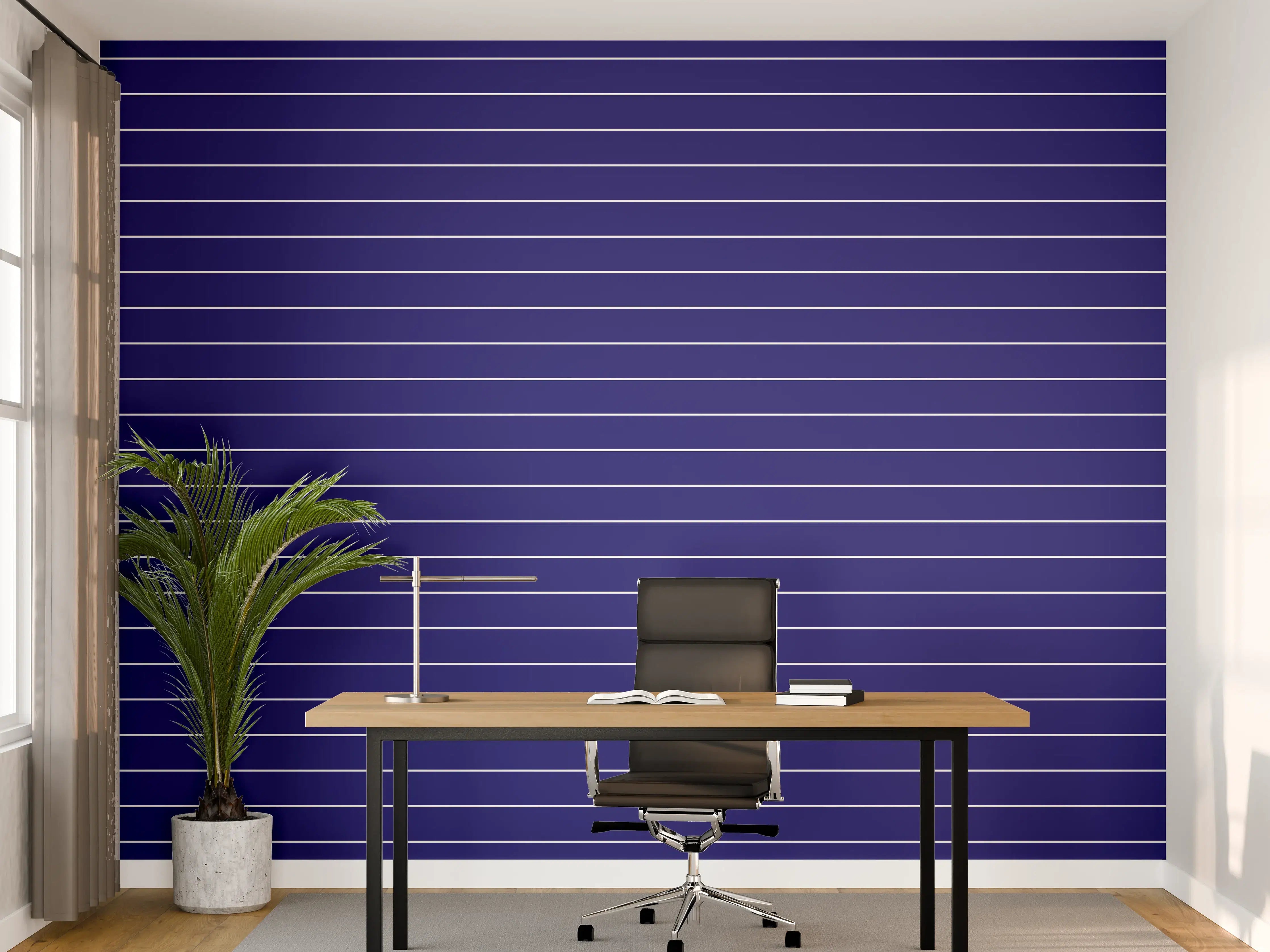 Büro Wandgestaltung - Blau-Weiße Linien-Textur
