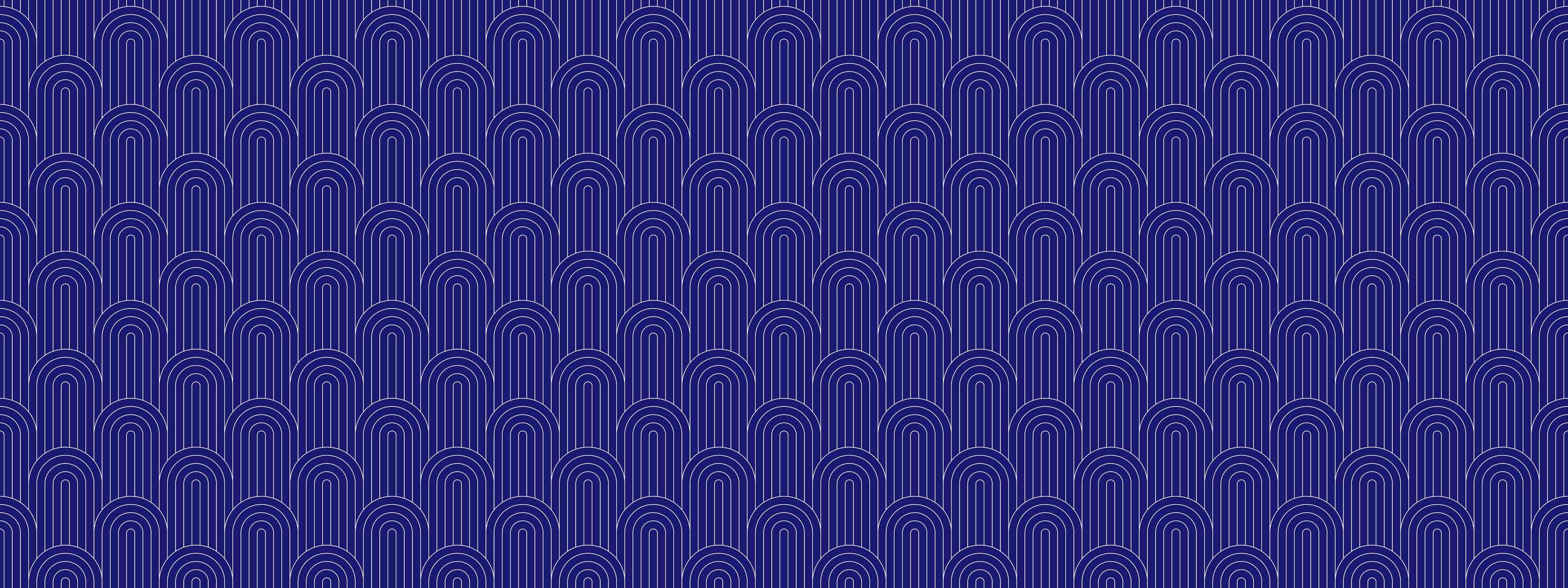 Büro Wandgestaltung-Blaue Fliesen mit goldenen Akzenten