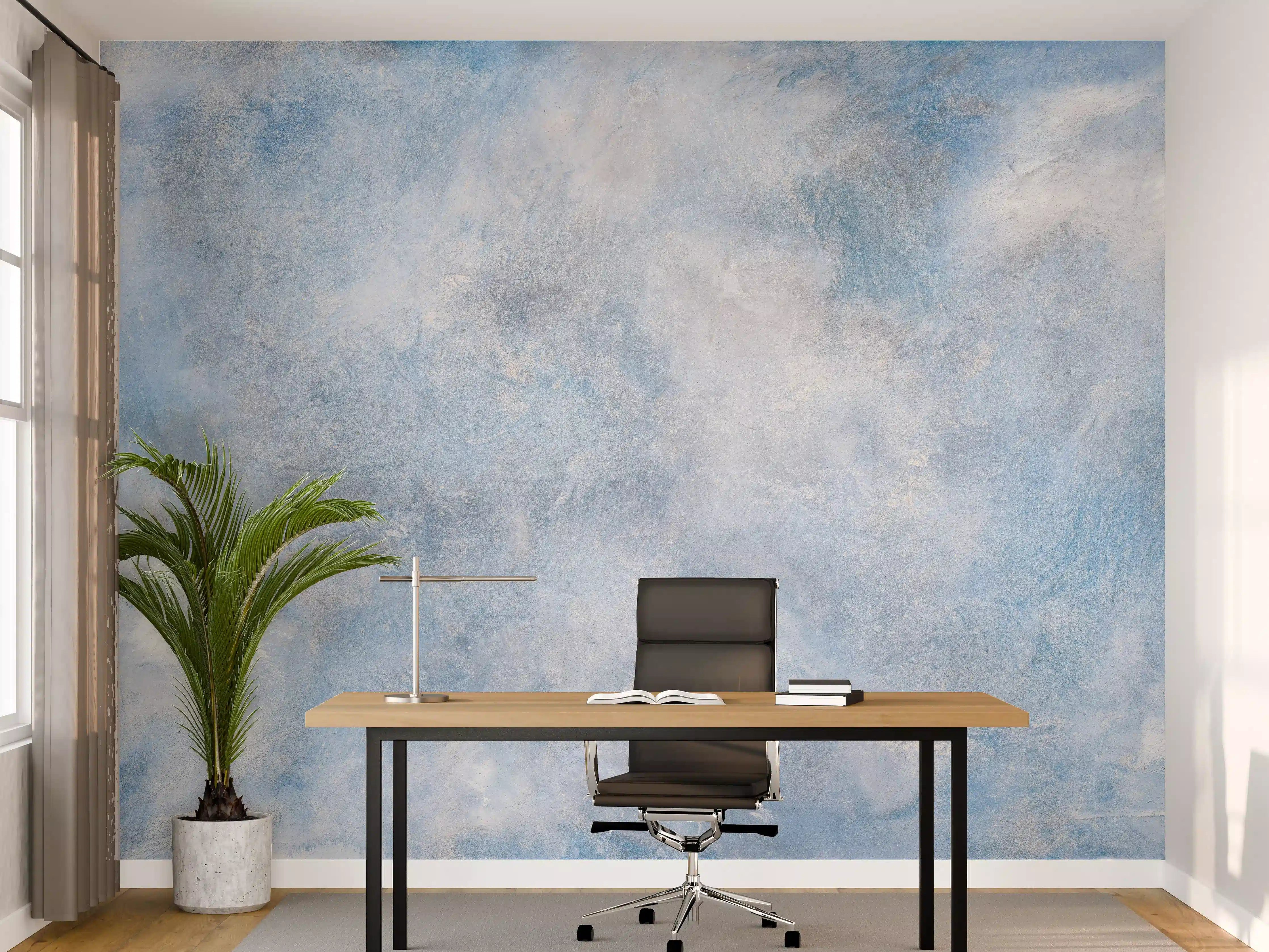 Büro Wandgestaltung - Blaue Marmor Textur