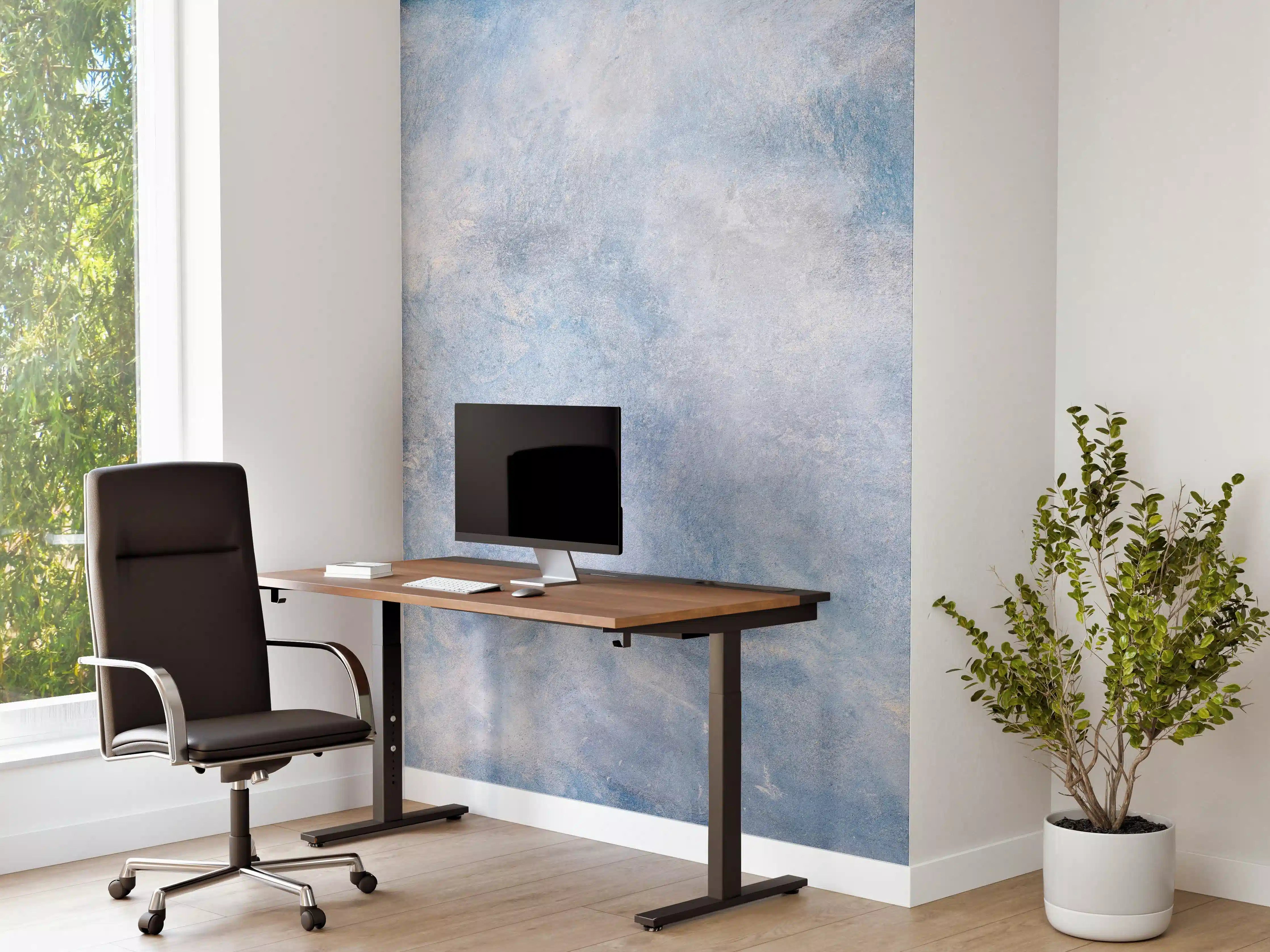Büro Wandgestaltung - Blaue Marmor Textur