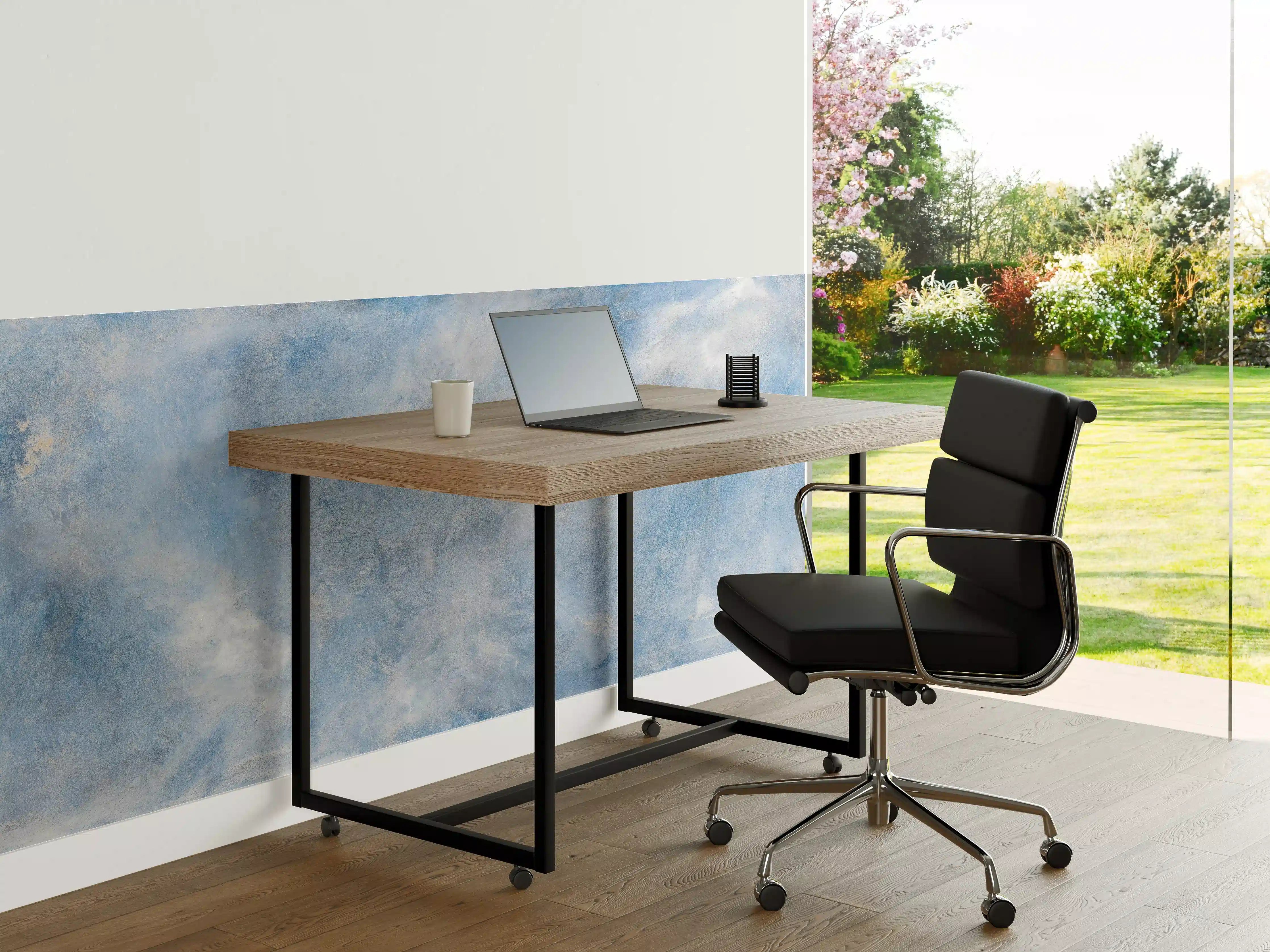 Büro Wandgestaltung - Blaue Marmor Textur