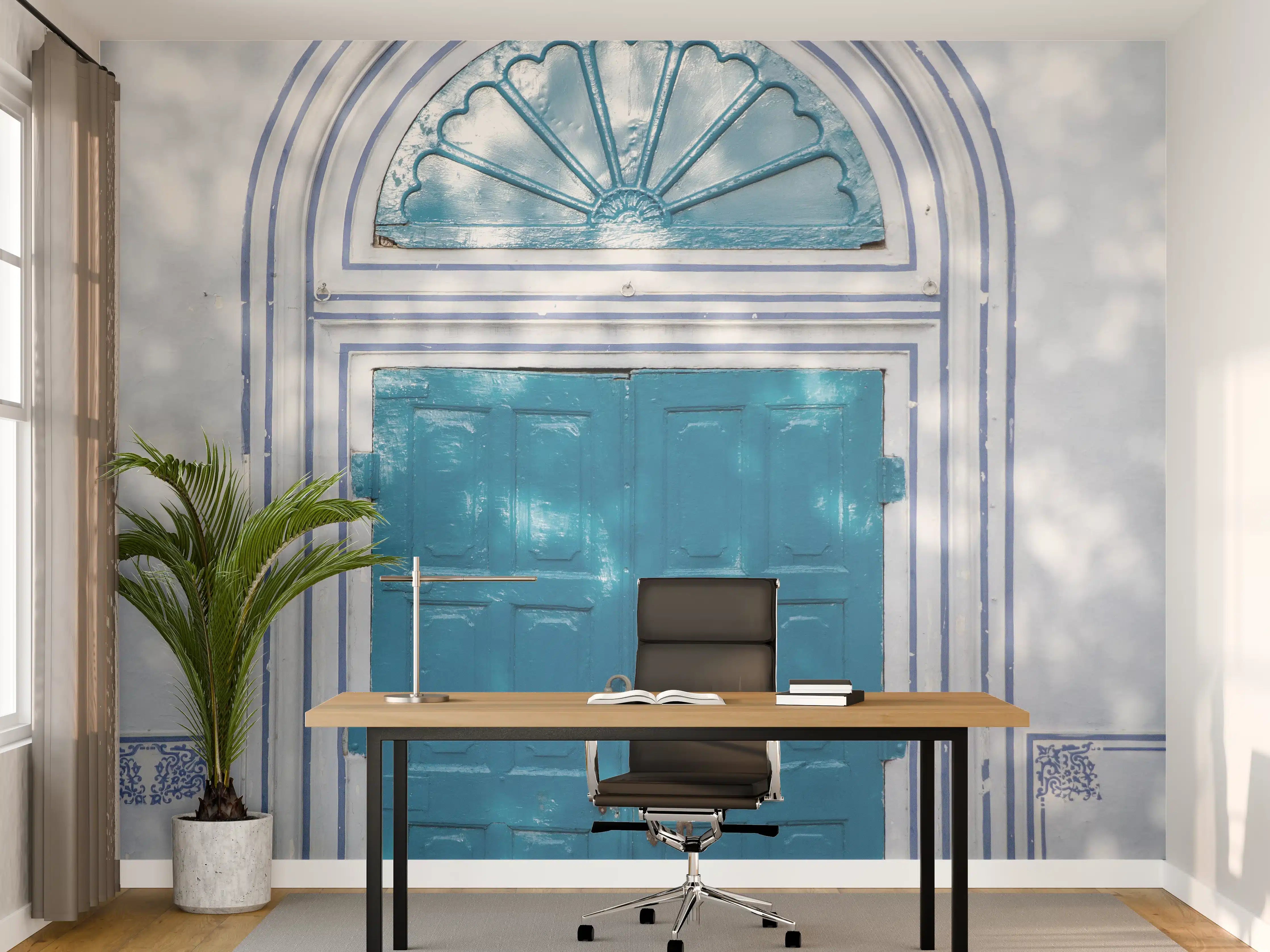 Büro Wandgestaltung - Blaue Tür - Architektur