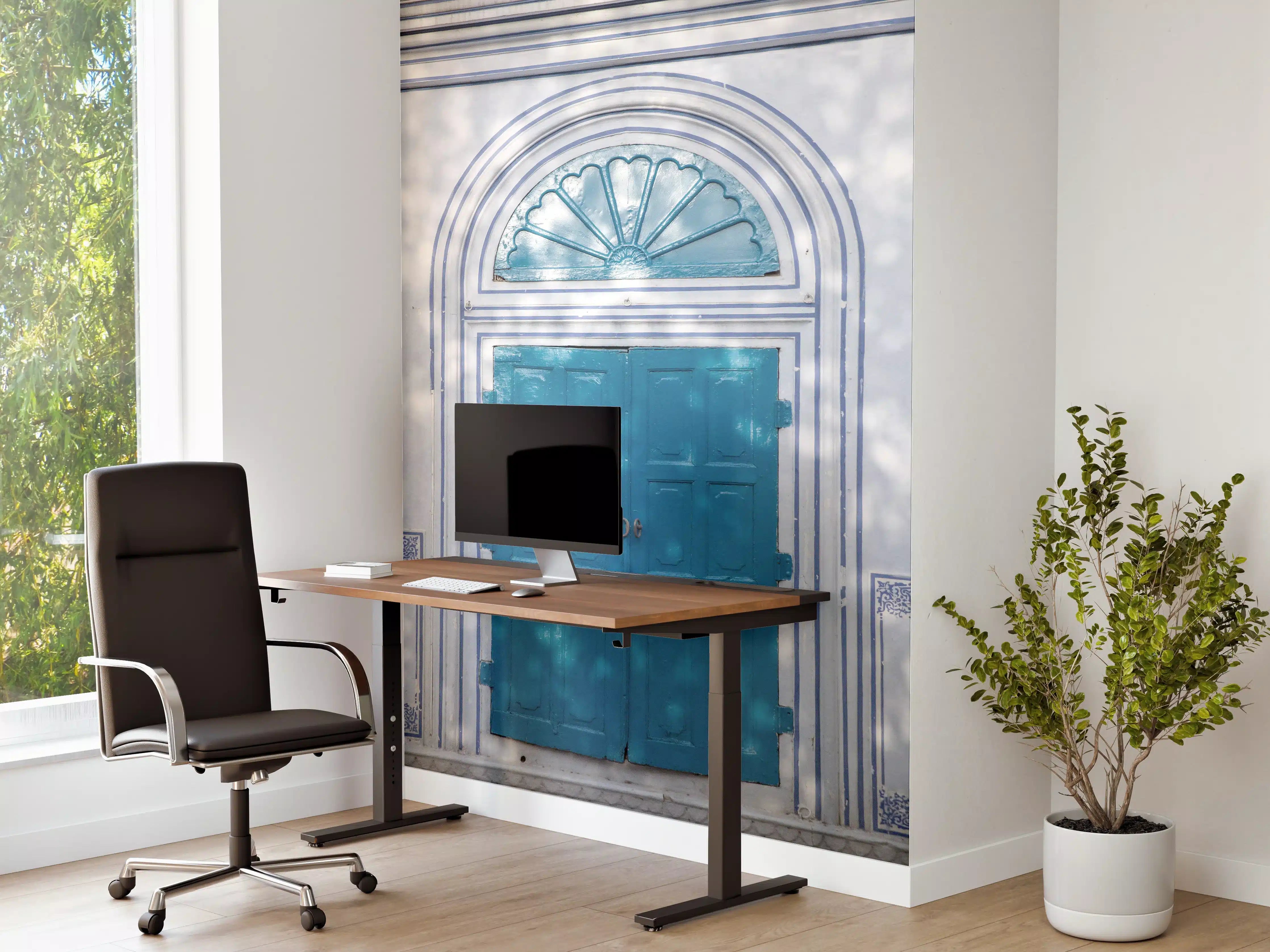Büro Wandgestaltung - Blaue Tür - Architektur