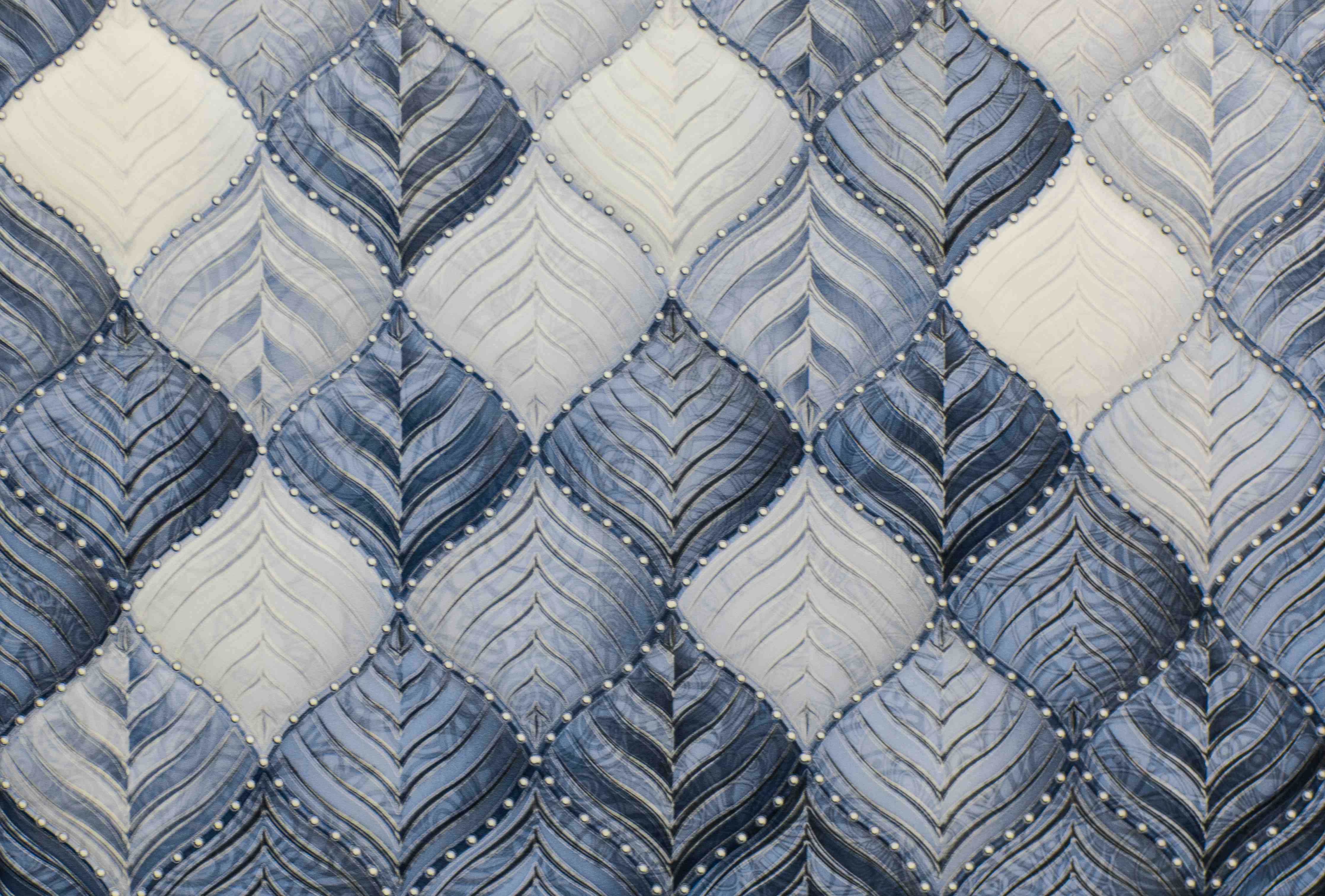 Büro Wandgestaltung-Blaue und weiße Mosaikfliesen mit Muster