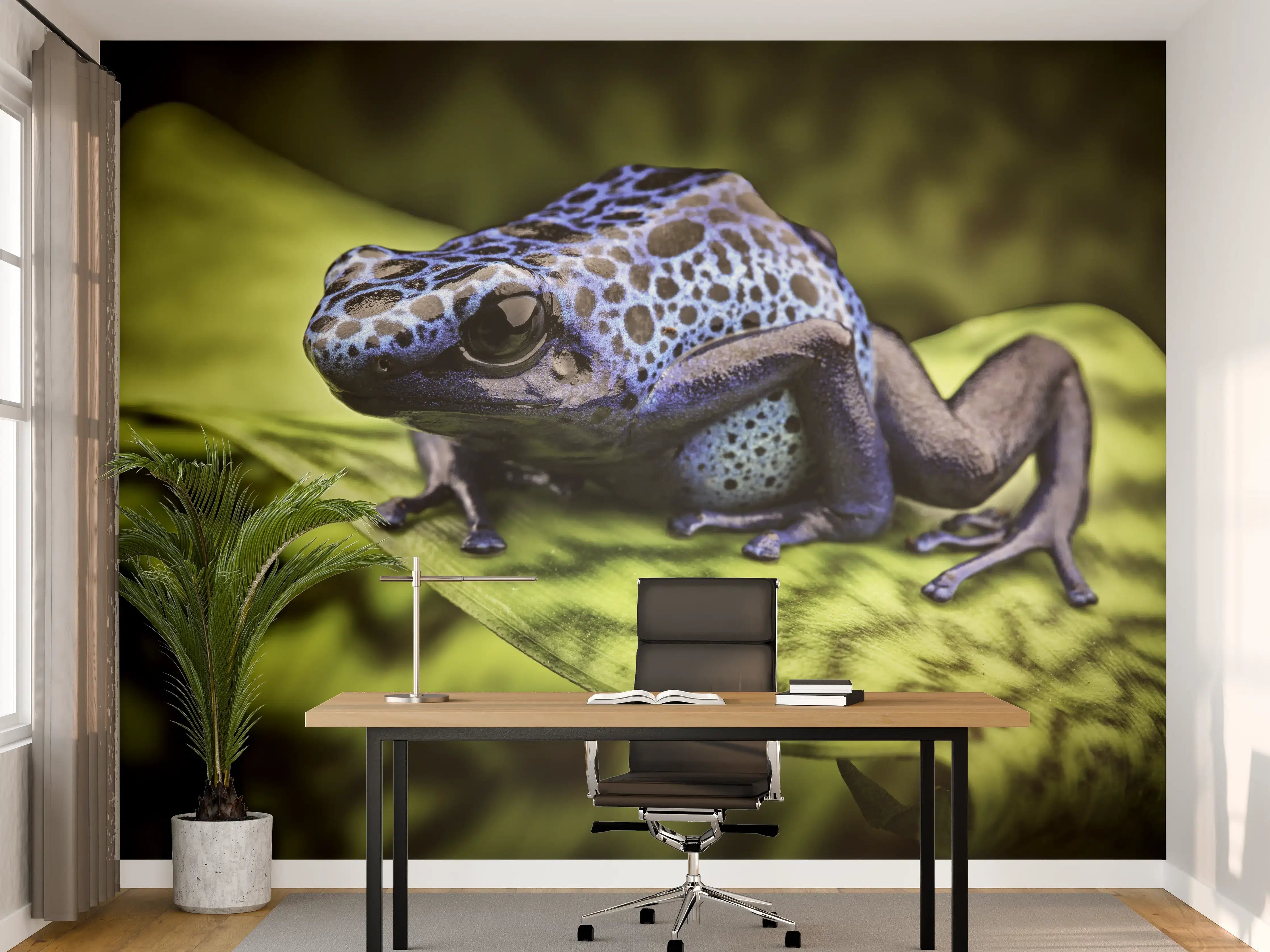Büro Wandgestaltung - Blauer Pfeilgiftfrosch im Amazonas