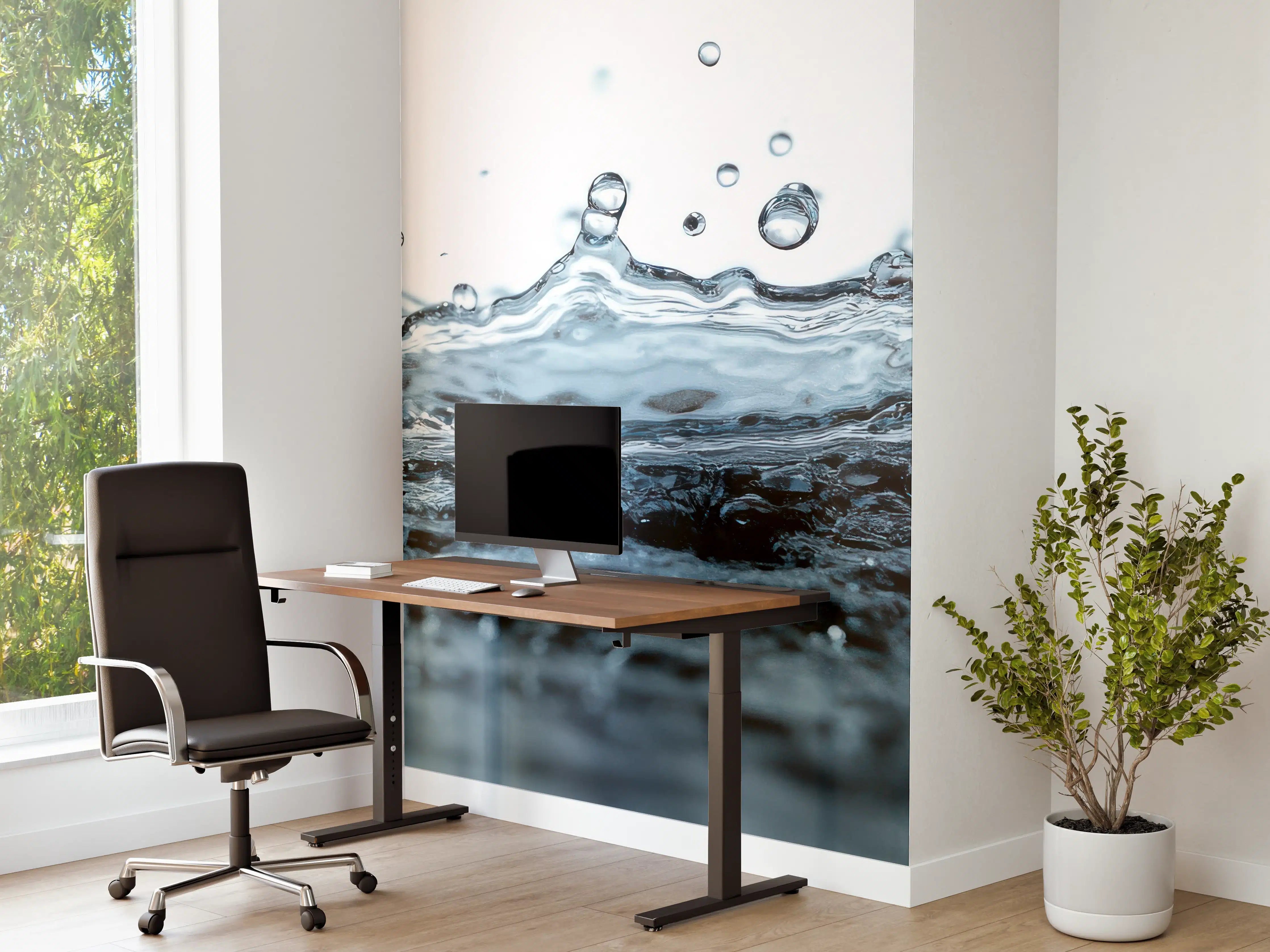 Büro Wandgestaltung - Blauer Wasser-Splash