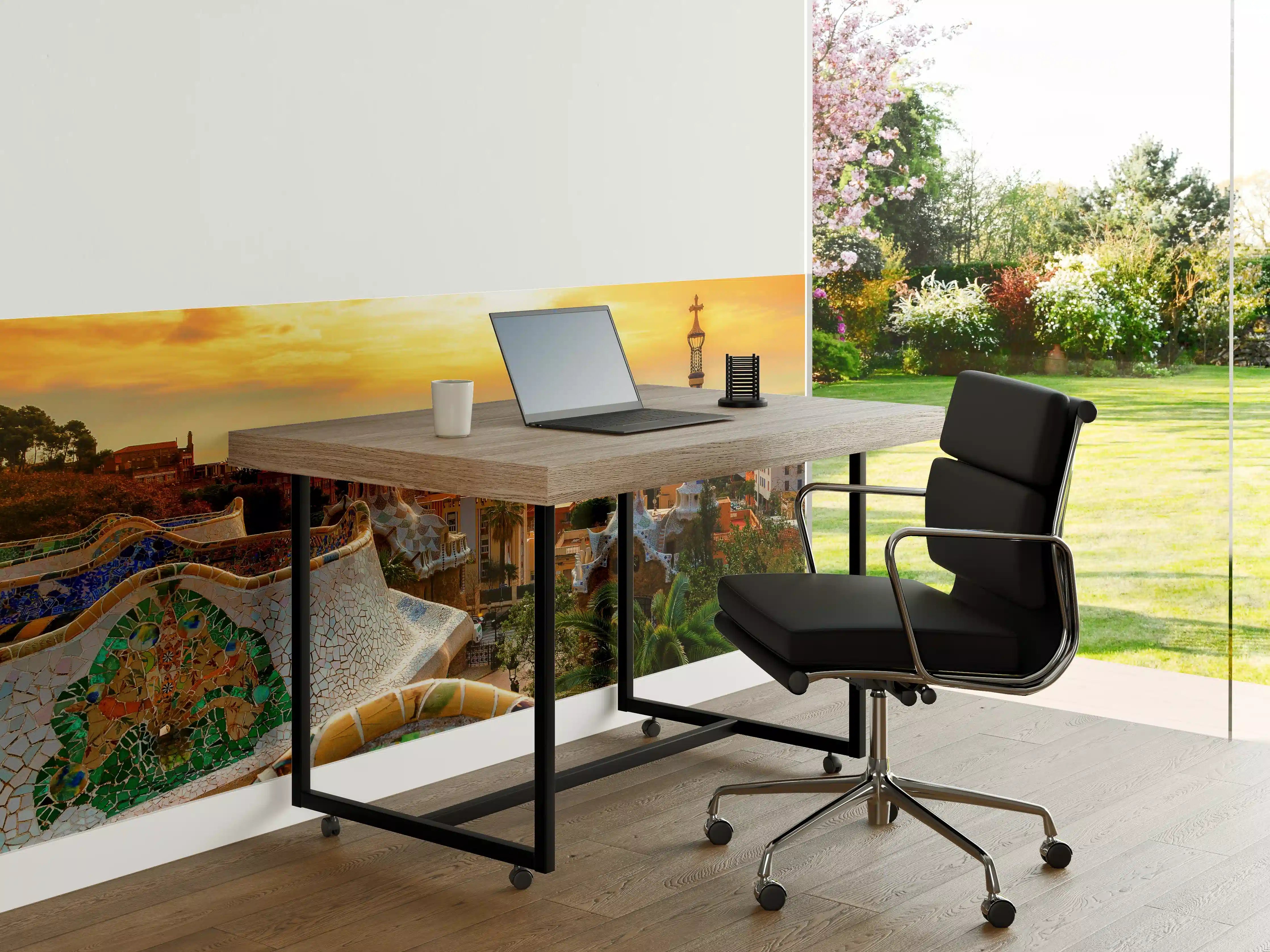 Büro Wandgestaltung - Blick auf Barcelona vom Park Guell