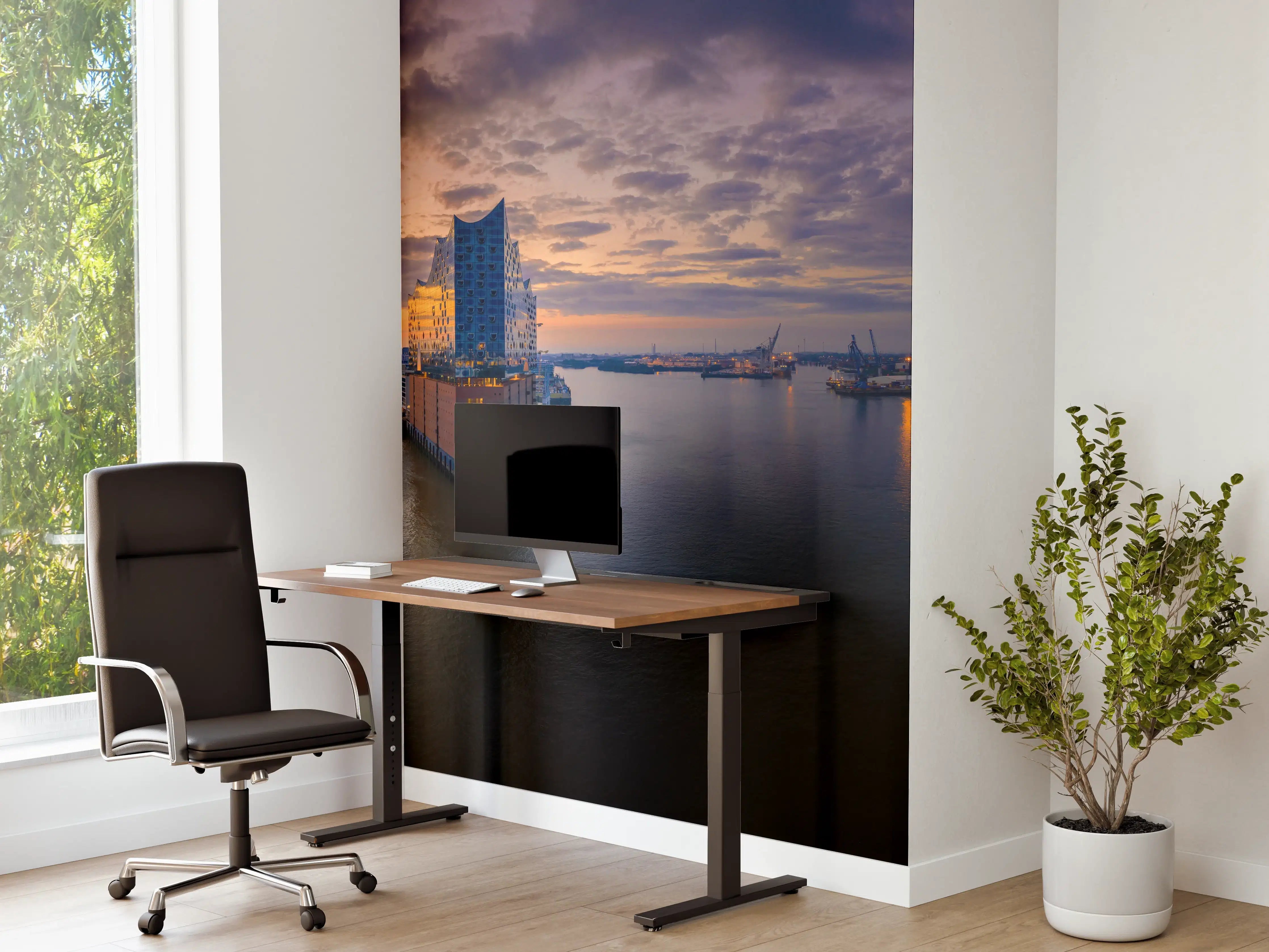 Büro Wandgestaltung - Blick auf die Elbphilharmonie - Hamburg