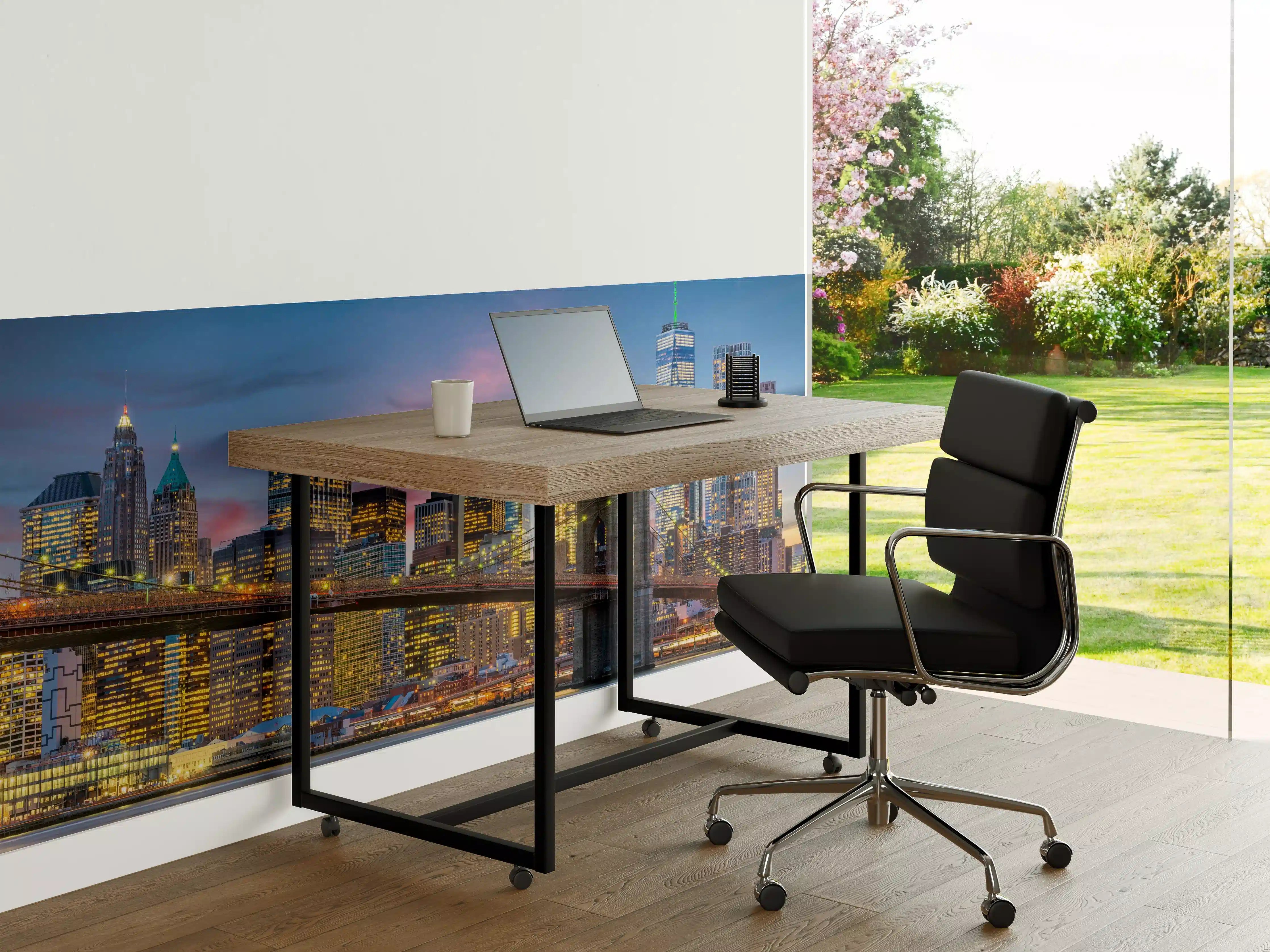 Büro Wandgestaltung - Blick auf die New Yorker Skyline bei Abenddämmerung