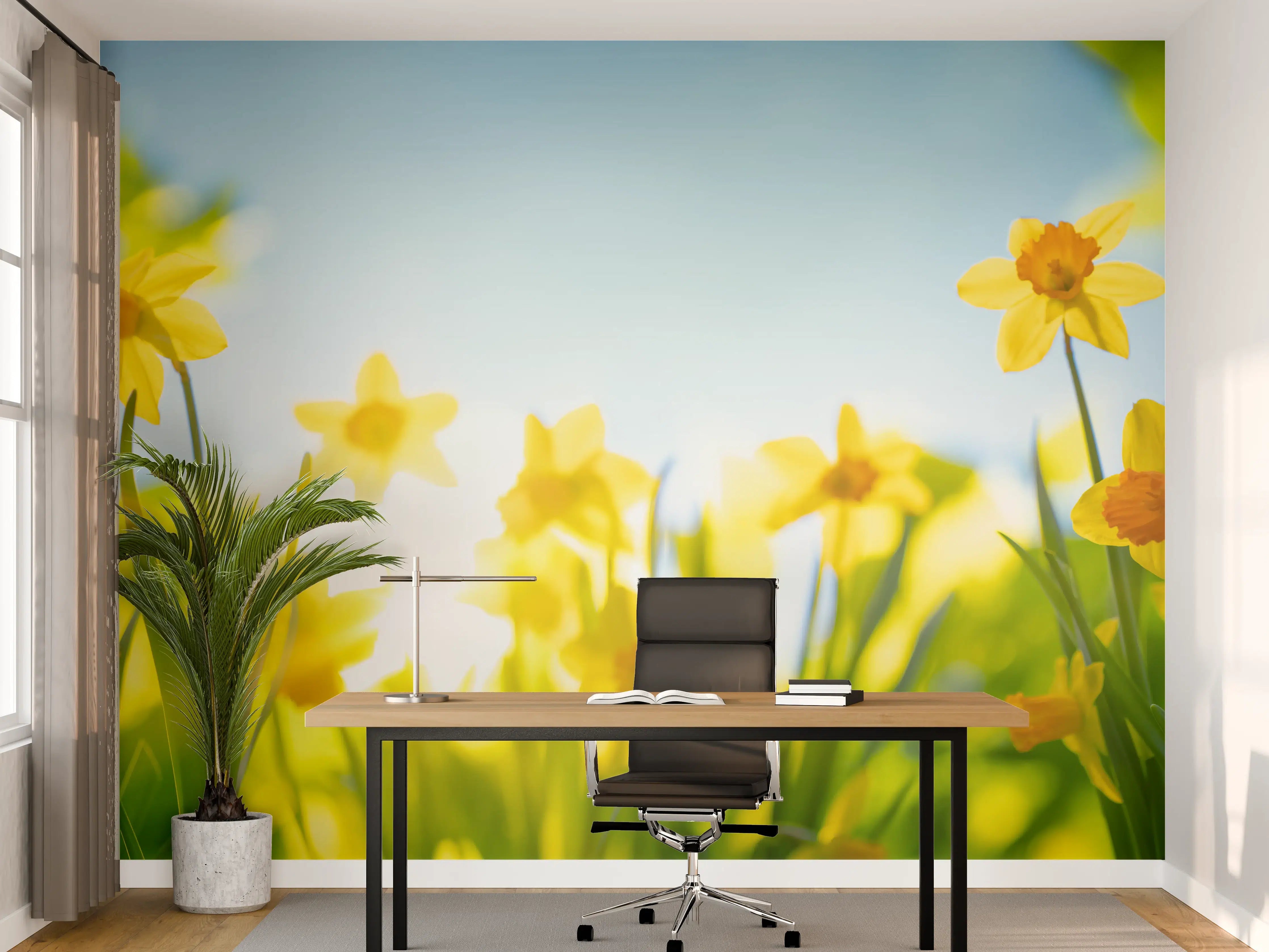 Büro Wandgestaltung - Blühende Frühlings-Narzissen
