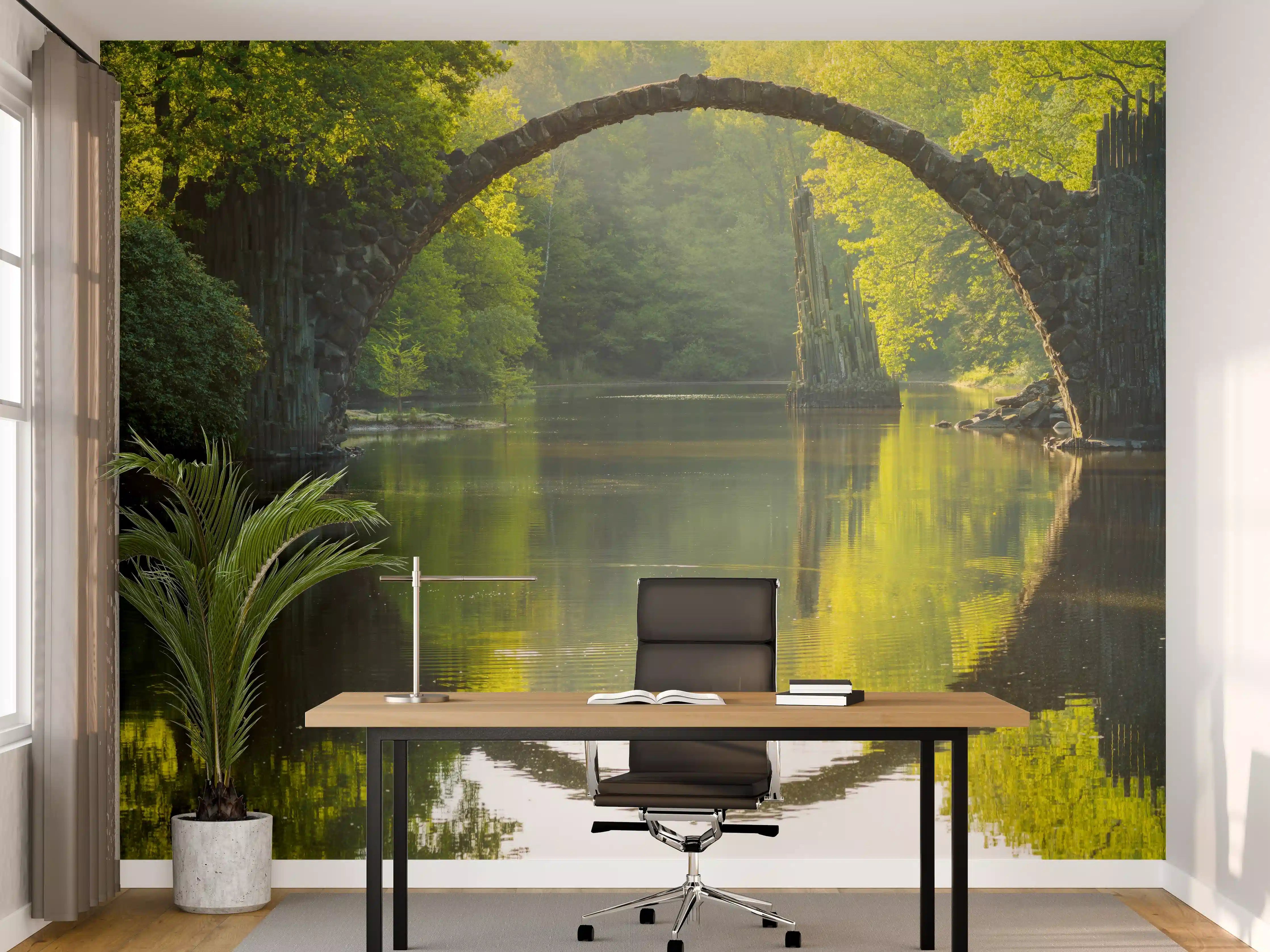 Büro Wandgestaltung - Blühende Rhododendren - Park in Kromlau